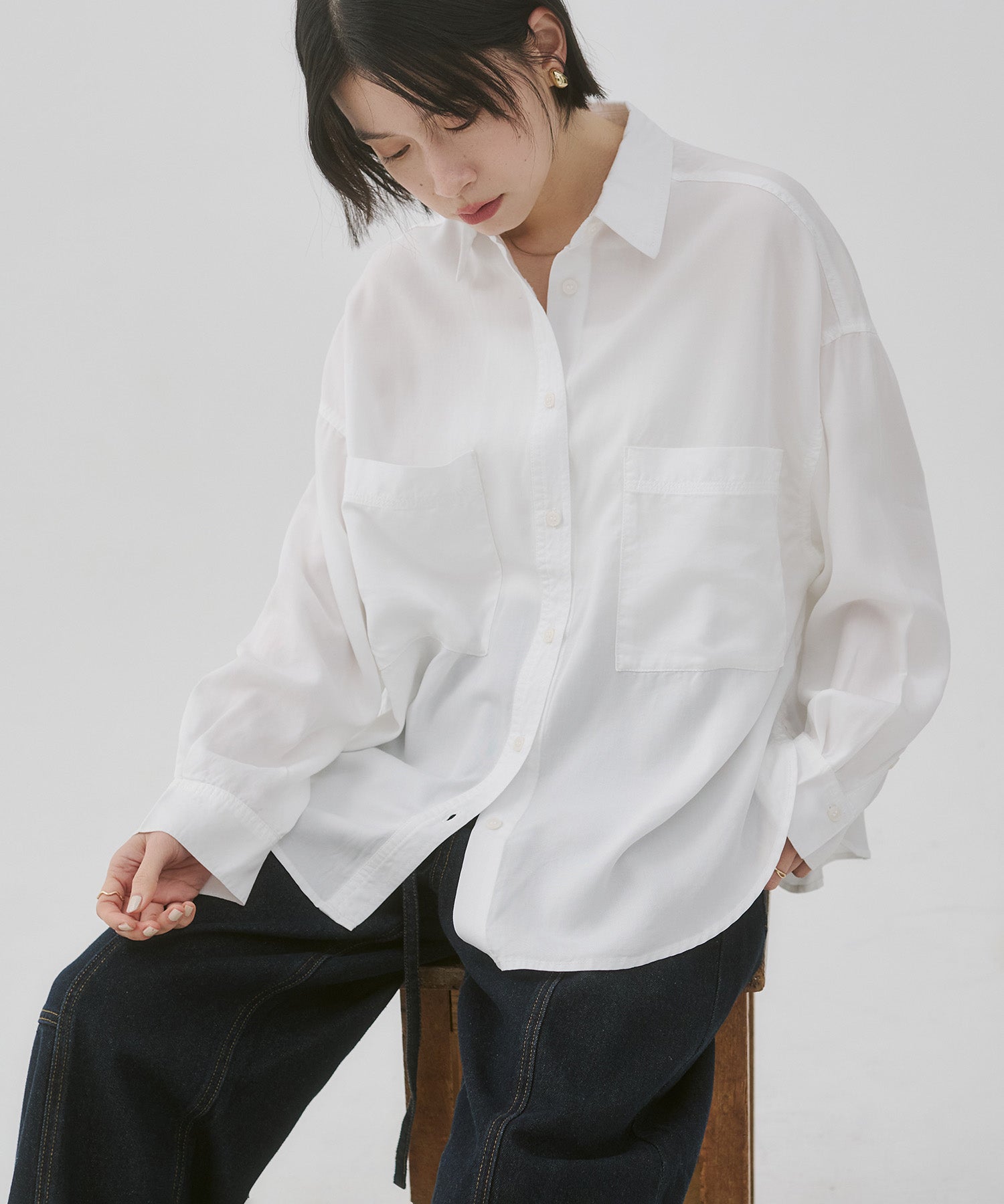LIMITED] TENCEL DENIM PIECE-DYED OVERSHIRT