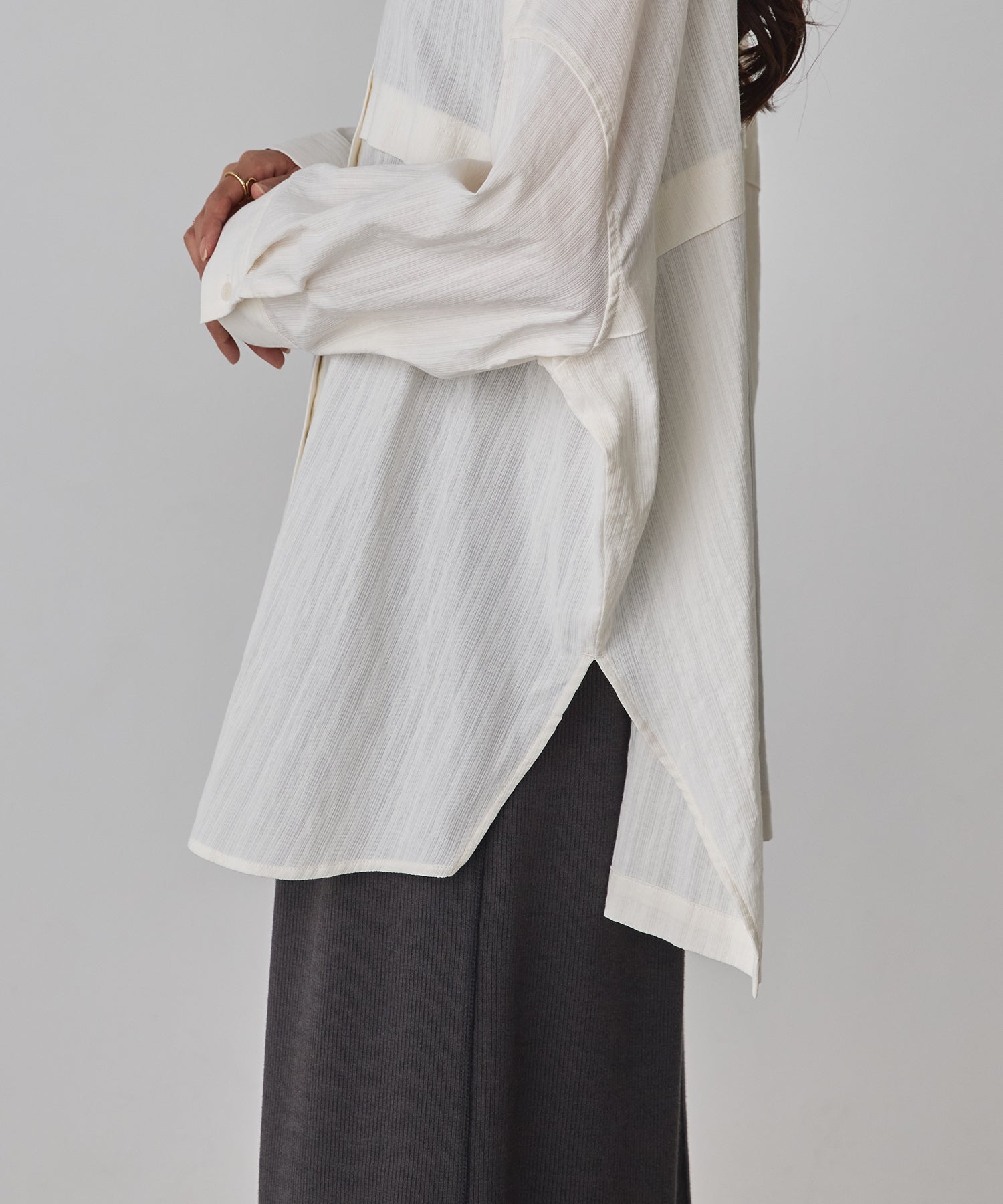 スラブ オーバーサイズシャツ