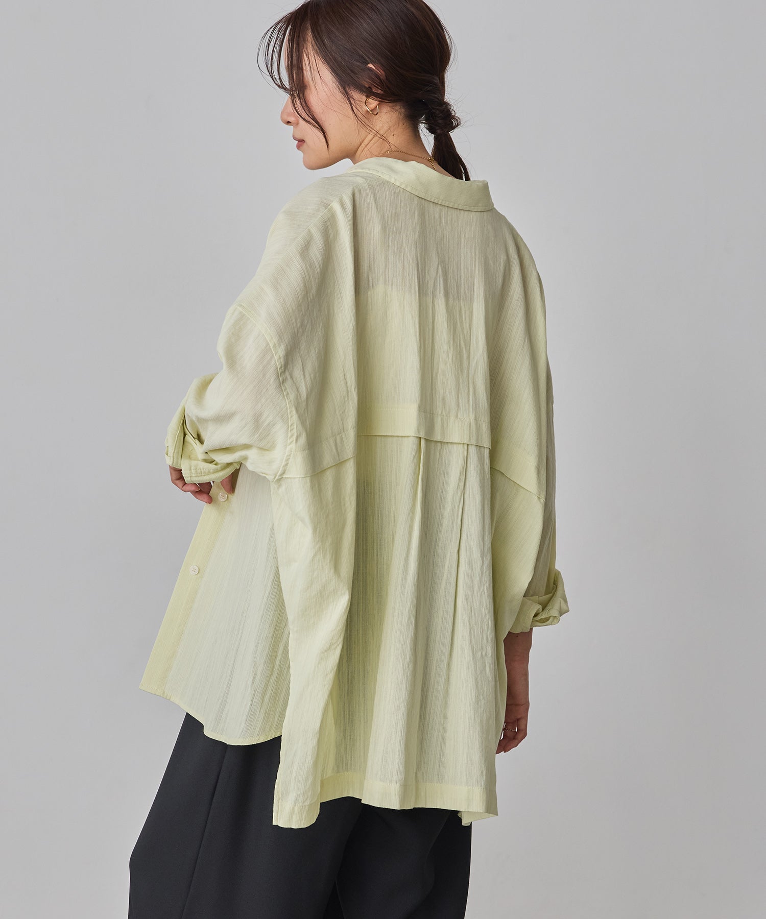 スラブ オーバーサイズシャツ