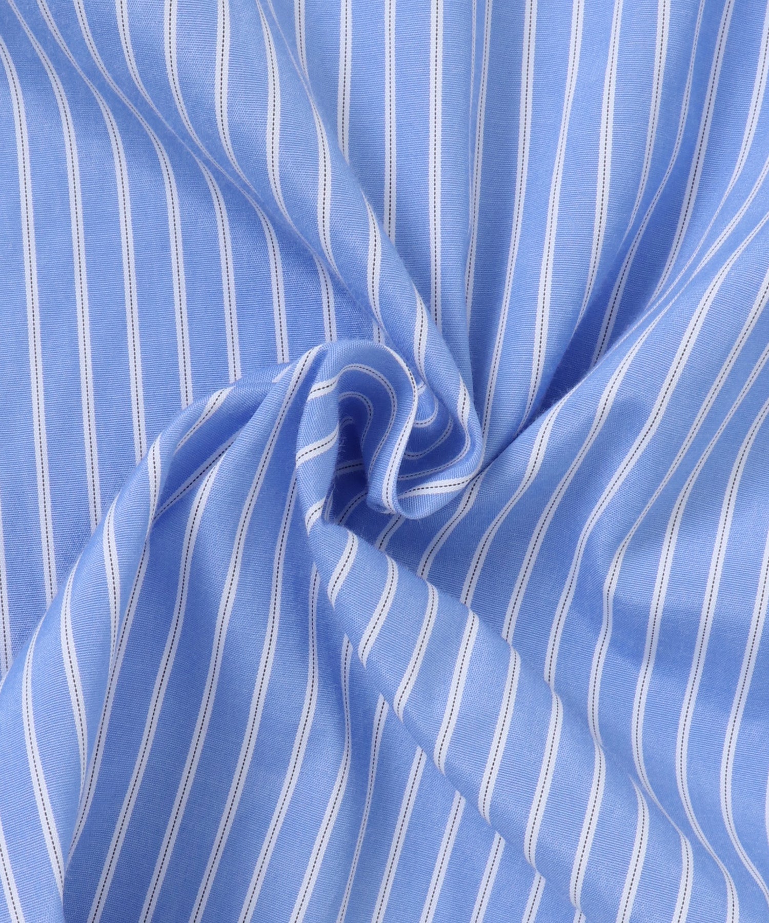 スラブ/デニム ストライプフリルシャツ