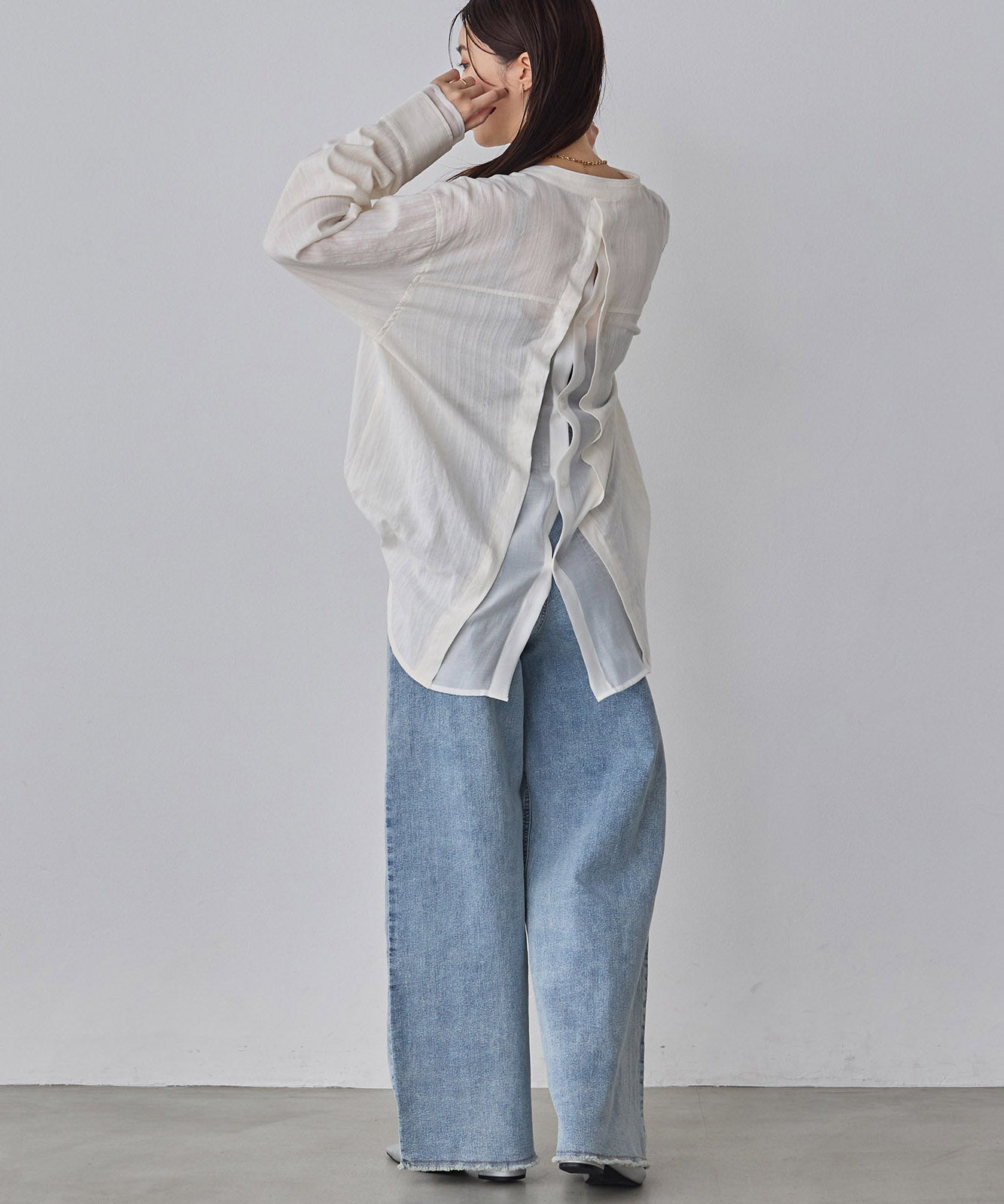 SPRING SLUB SHEER DOCKING SHIRT