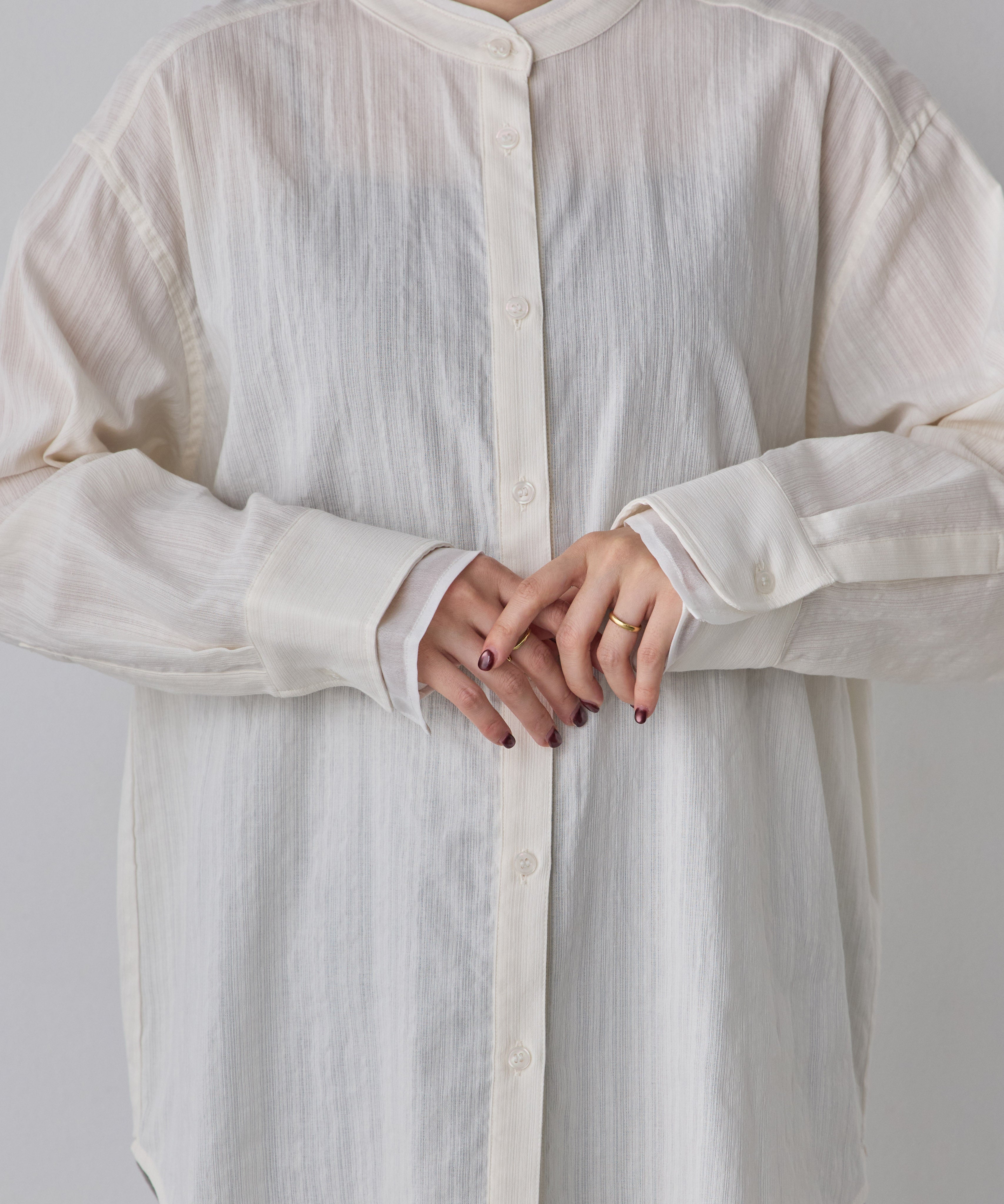 SPRING SLUB SHEER DOCKING SHIRT