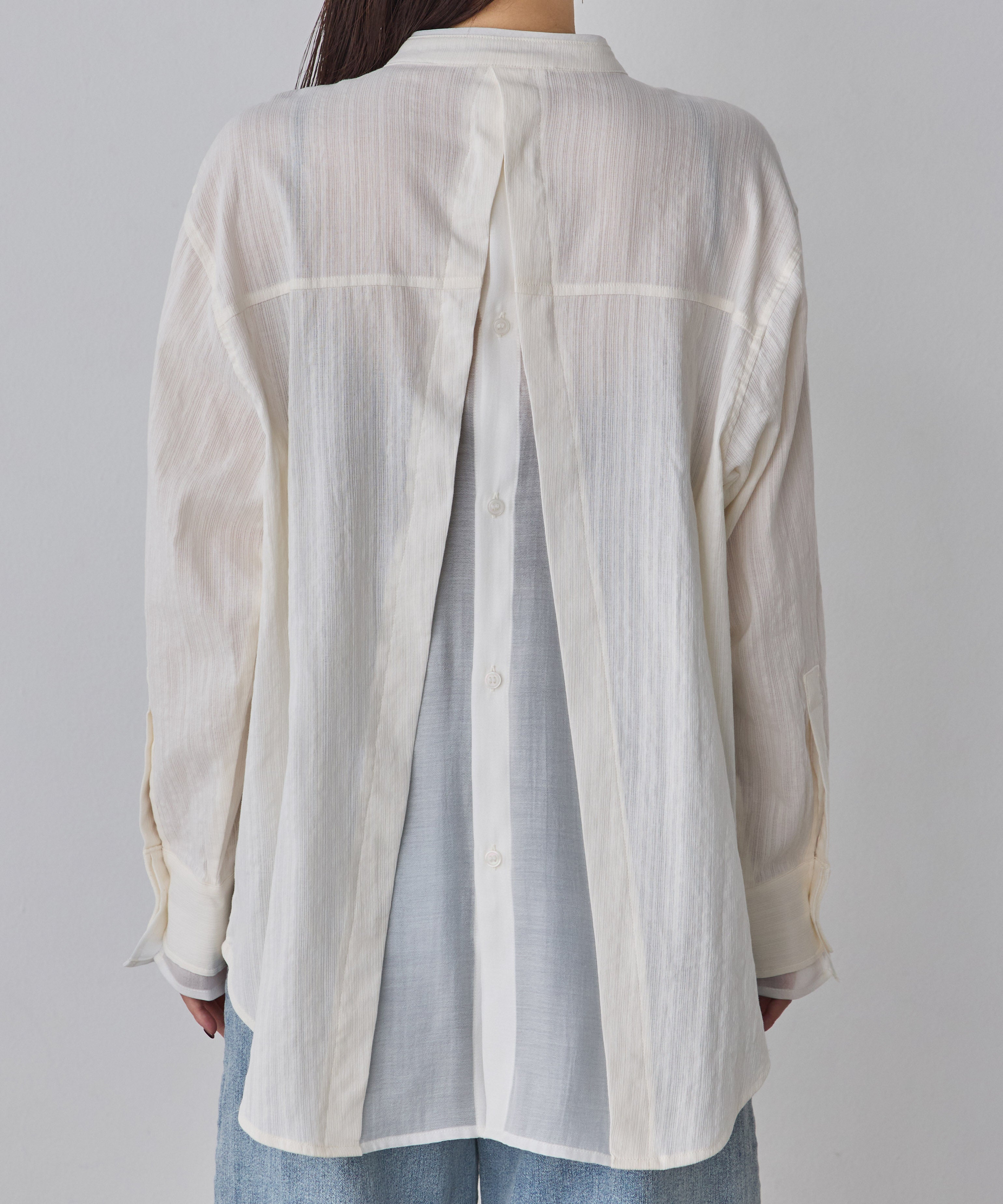 SPRING SLUB SHEER DOCKING SHIRT