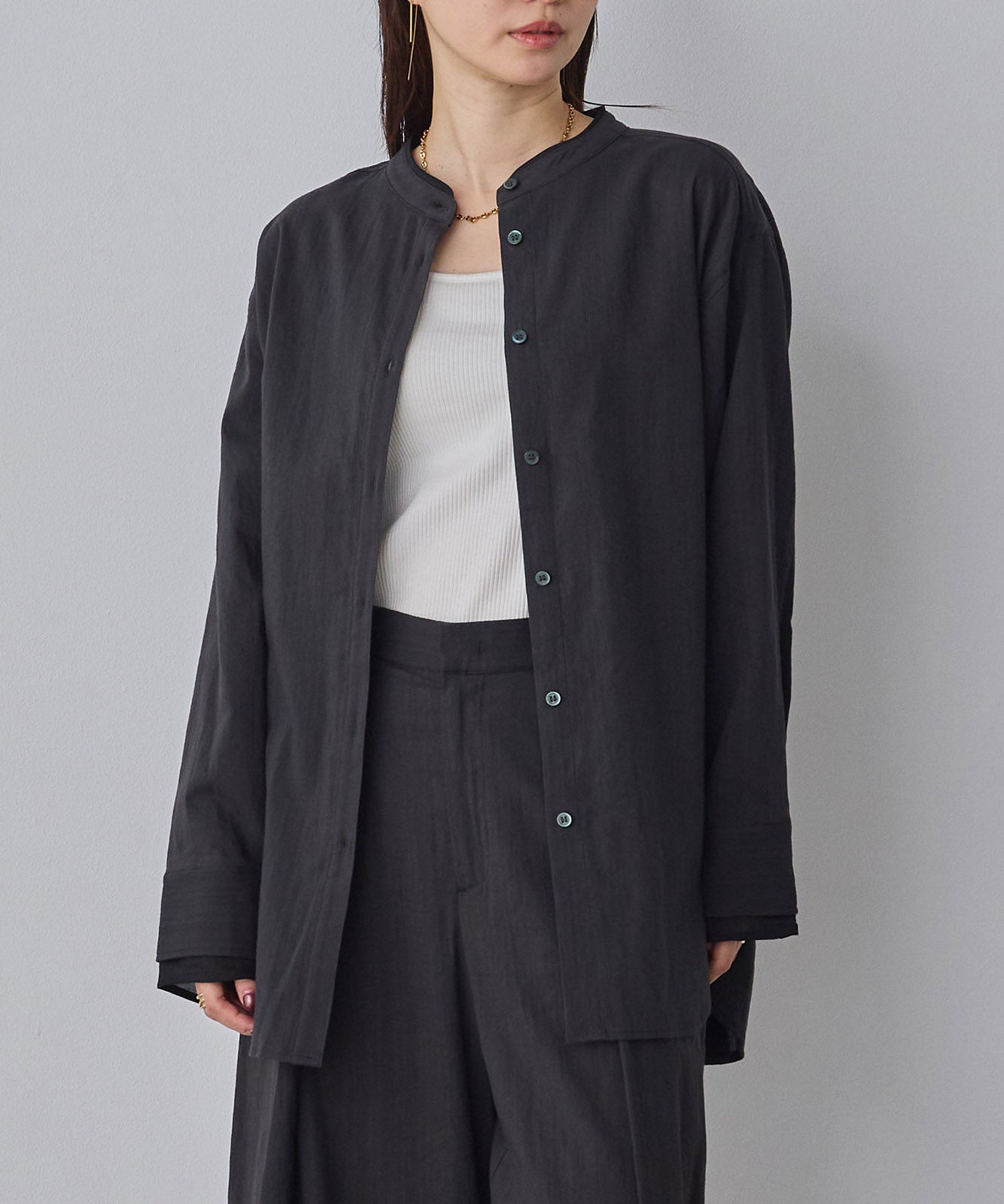 SPRING SLUB SHEER DOCKING SHIRT