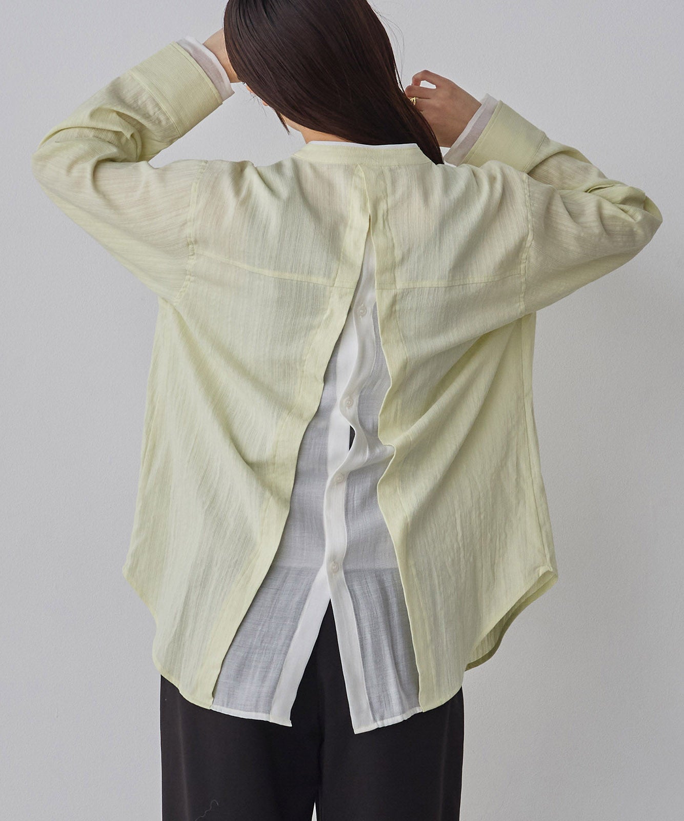 SPRING SLUB SHEER DOCKING SHIRT