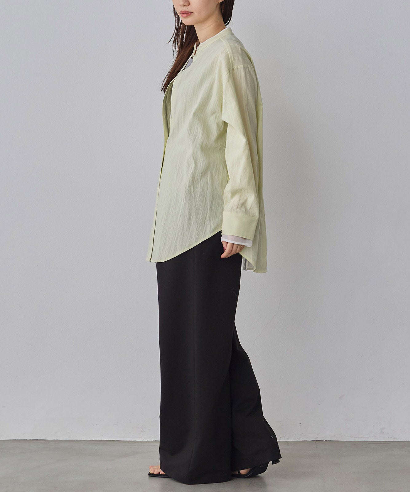 SPRING SLUB SHEER DOCKING SHIRT