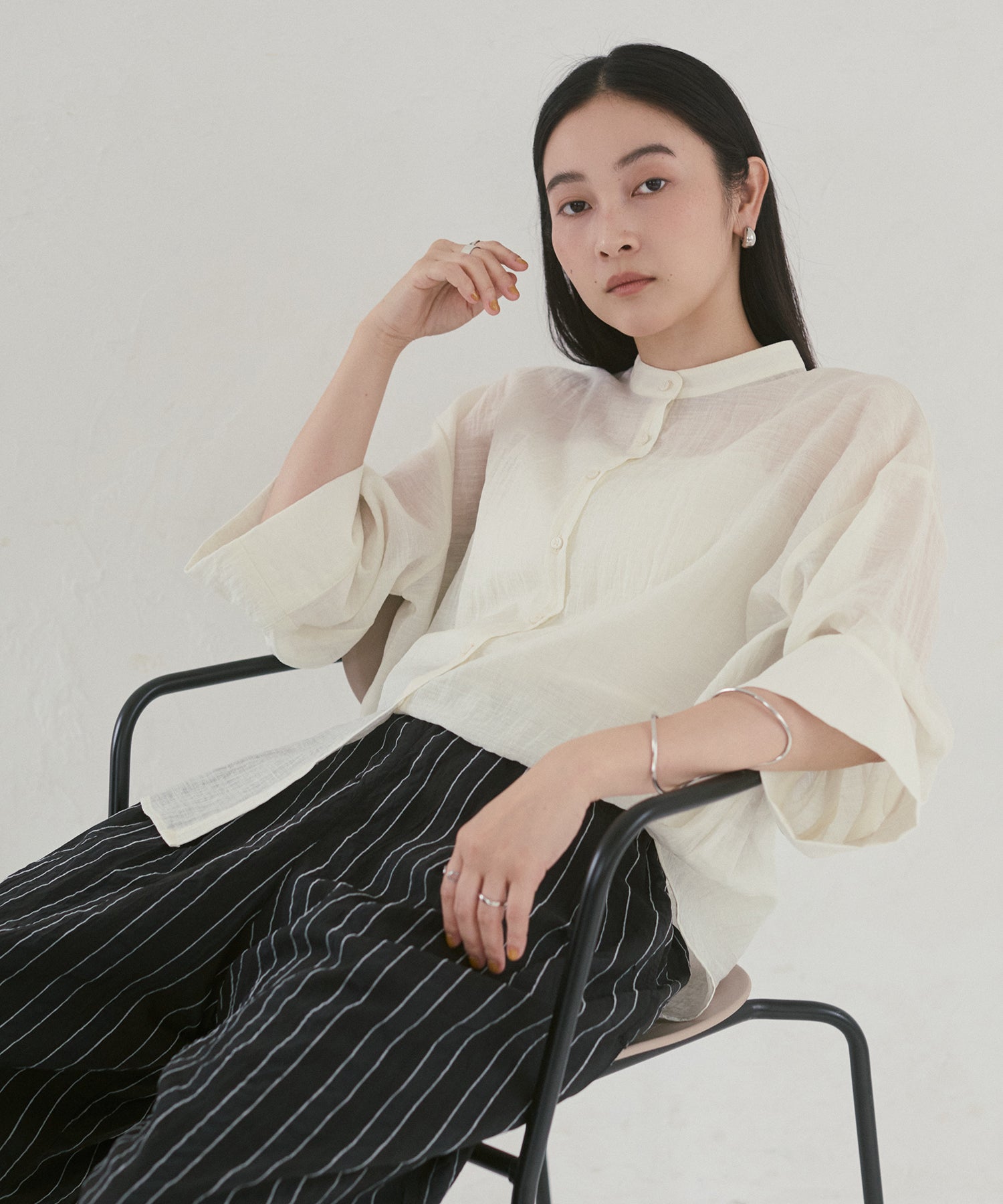 HIGH-TWIST SLUB DOLMAN SHIRT