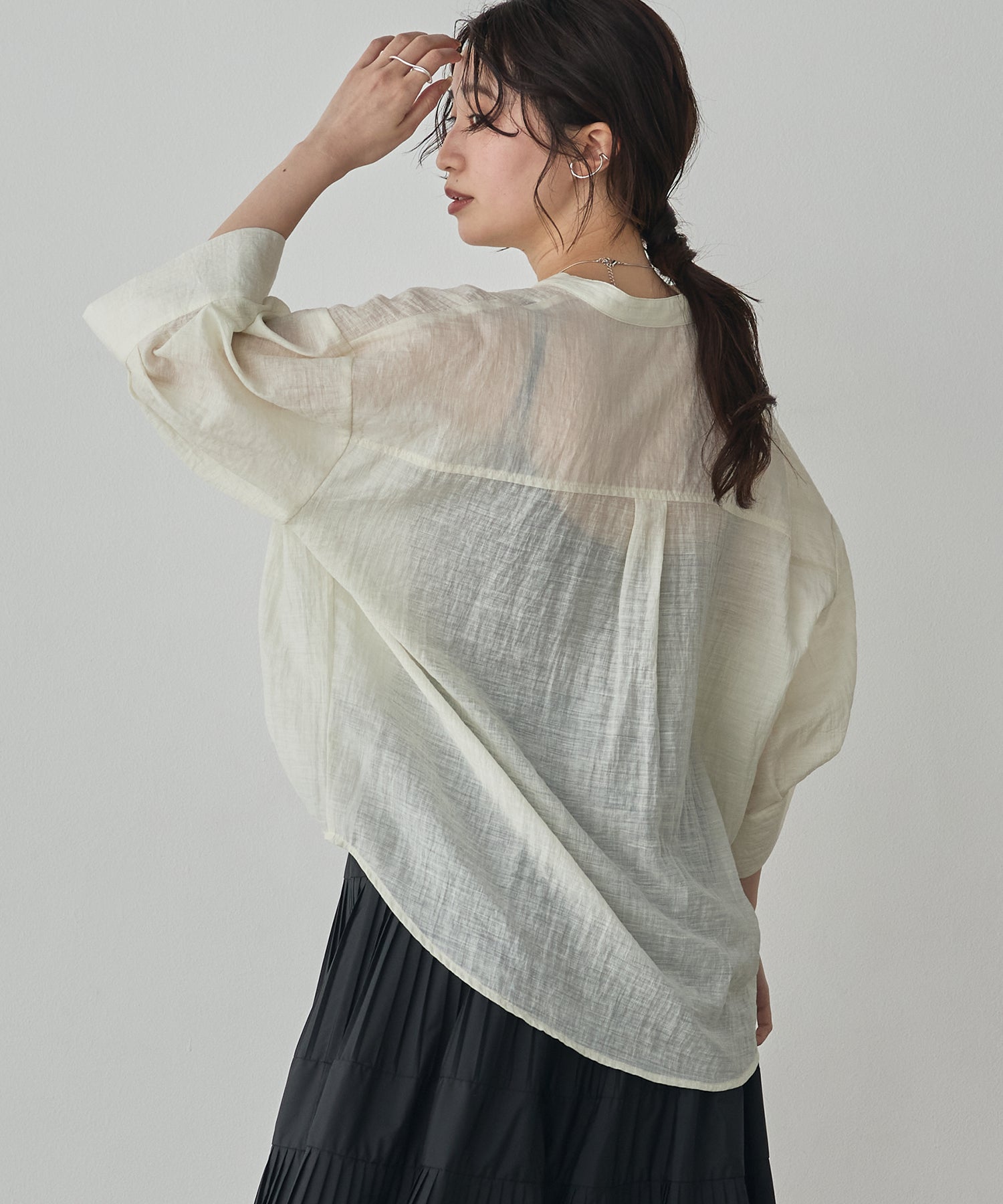 HIGH-TWIST SLUB DOLMAN SHIRT