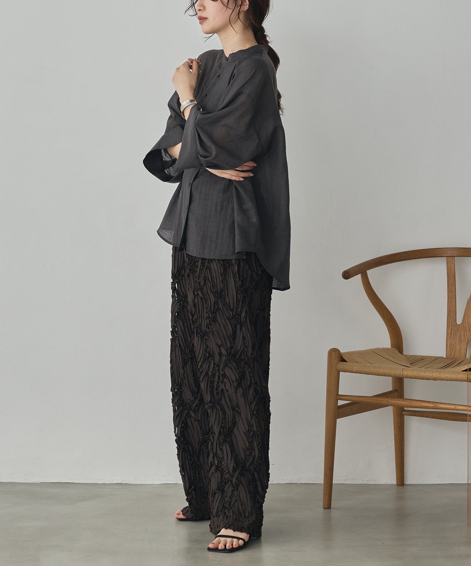 HIGH-TWIST SLUB DOLMAN SHIRT
