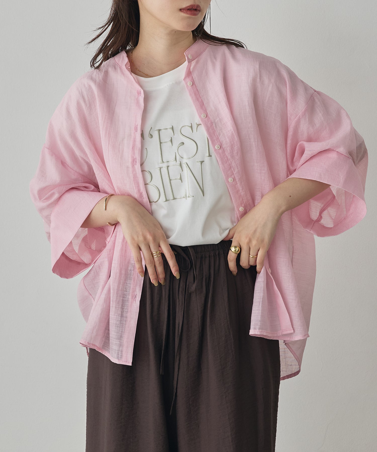 HIGH-TWIST SLUB DOLMAN SHIRT