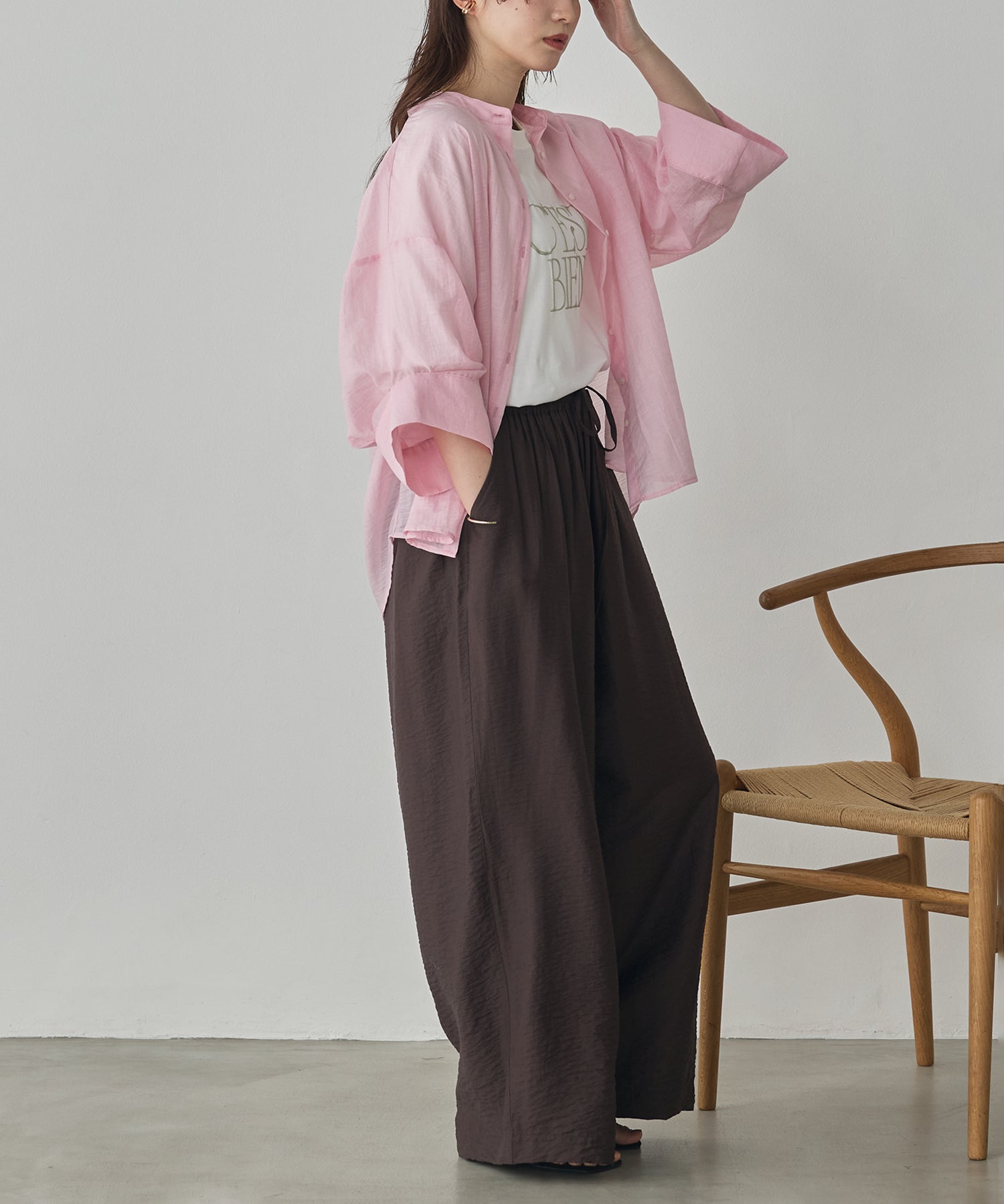 HIGH-TWIST SLUB DOLMAN SHIRT