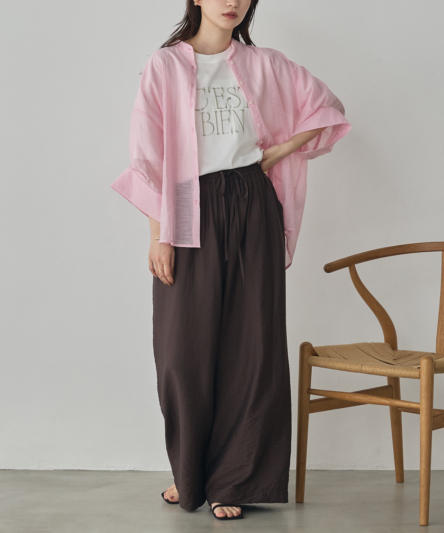 HIGH-TWIST SLUB DOLMAN SHIRT