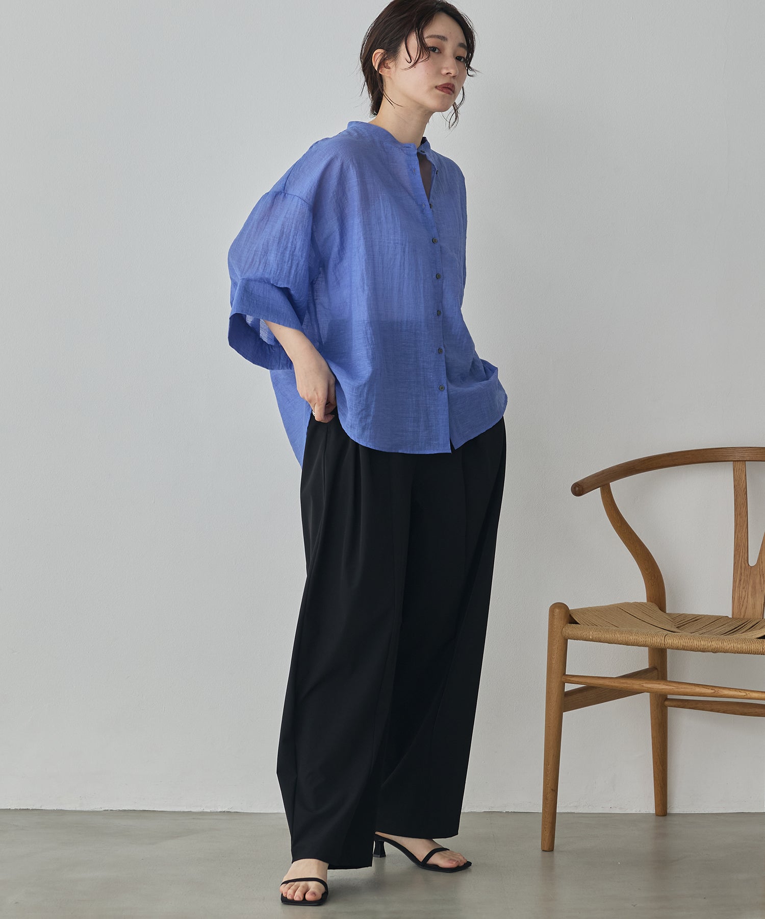 HIGH-TWIST SLUB DOLMAN SHIRT