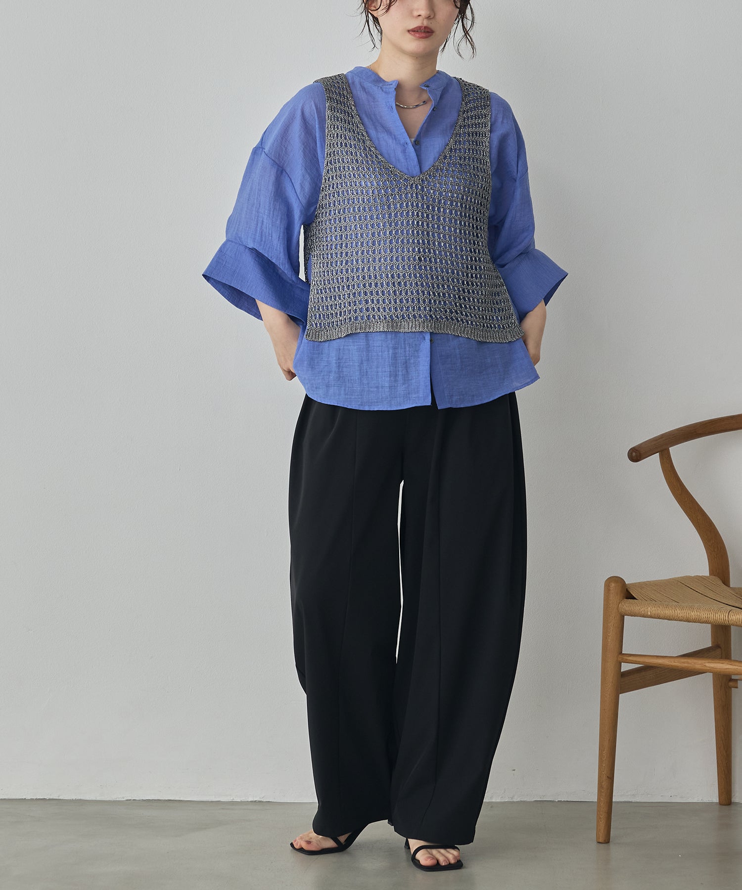 HIGH-TWIST SLUB DOLMAN SHIRT