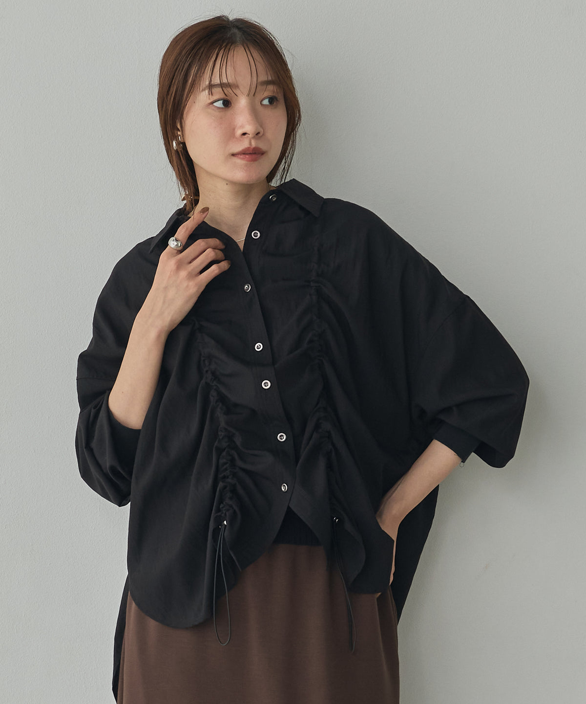 VINTAGE BROADCLOTH FRILLED SHIRT-STYLE JACKET