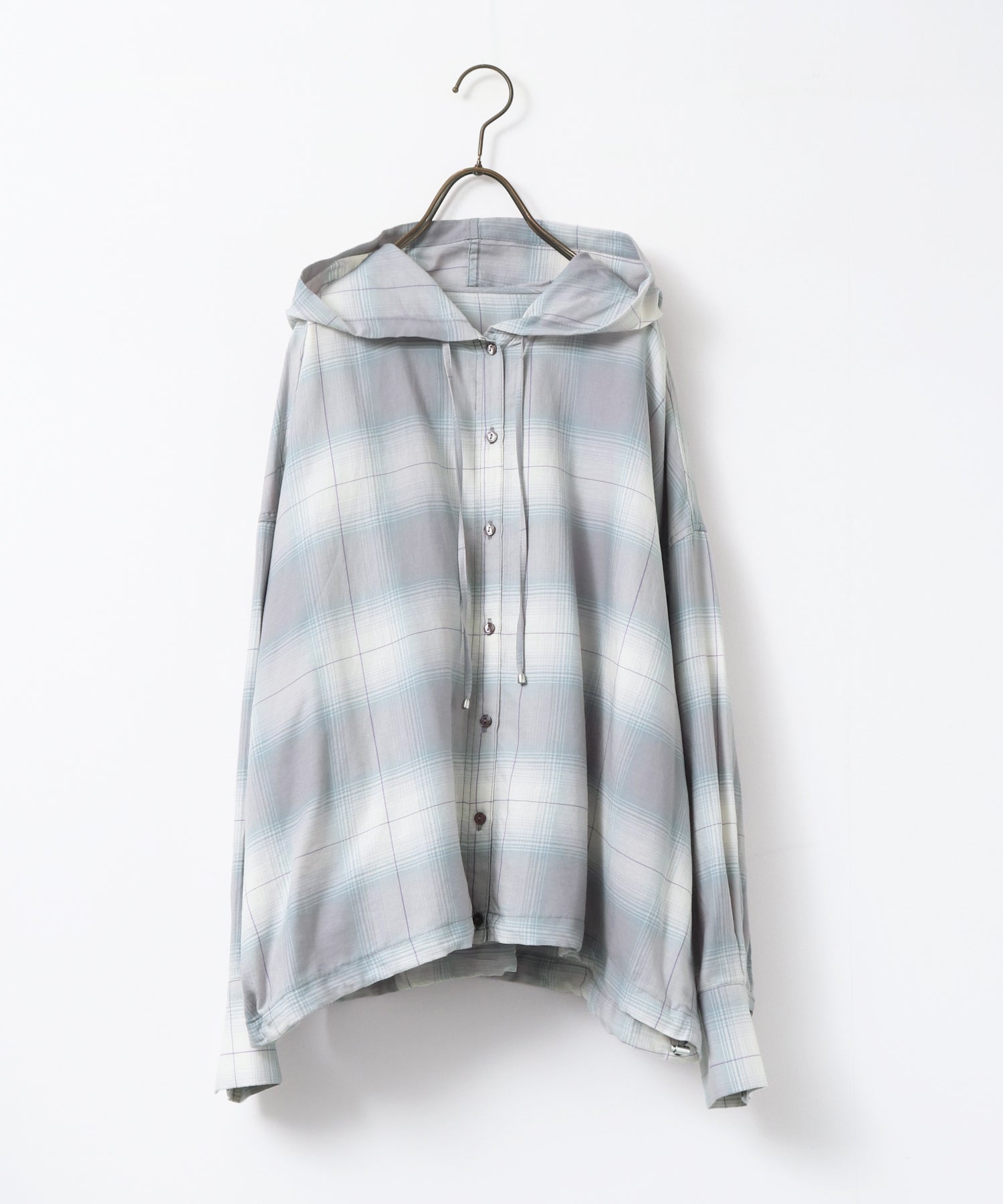 CHEQUERED HOODED SHIRT