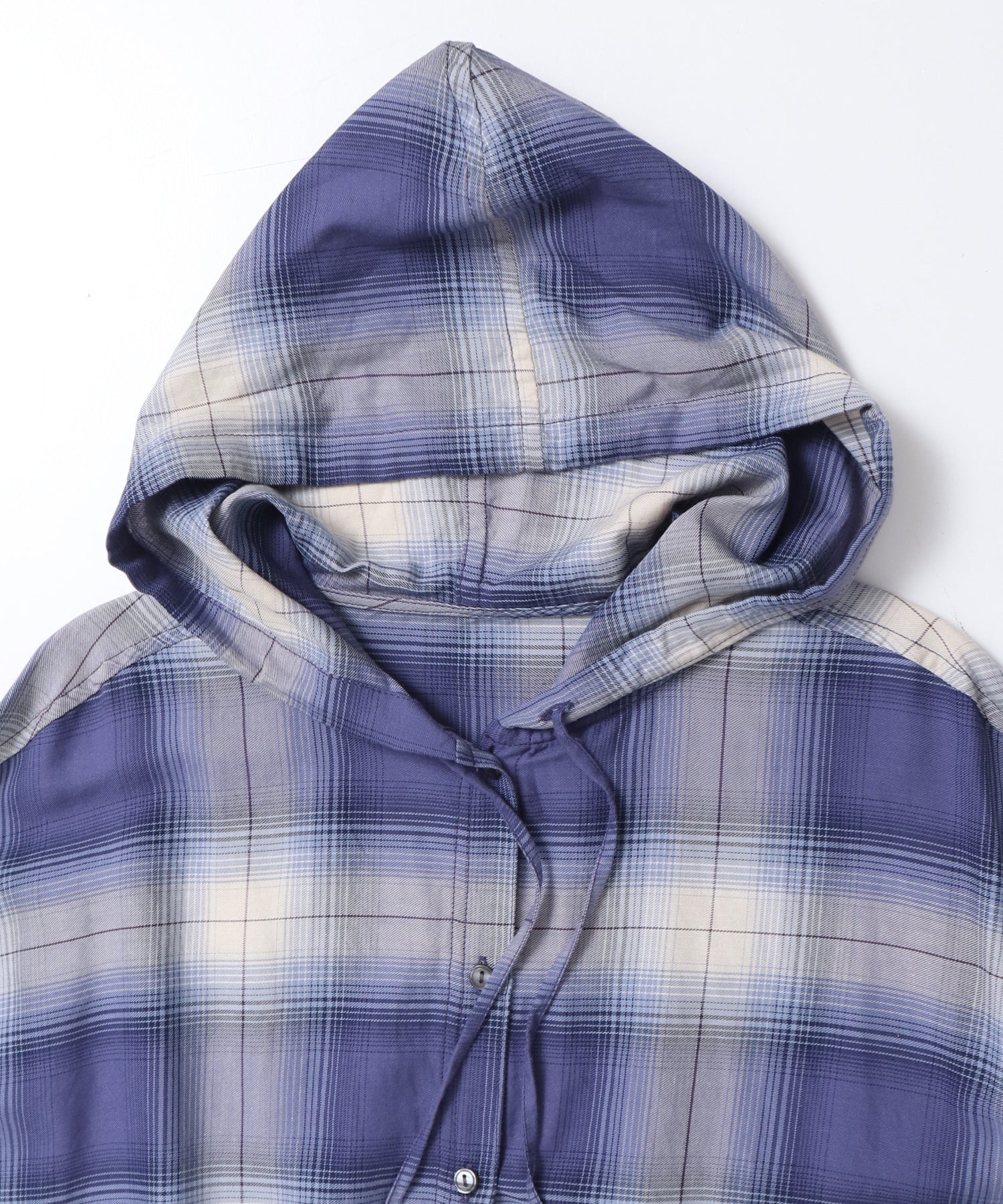 CHEQUERED HOODED SHIRT