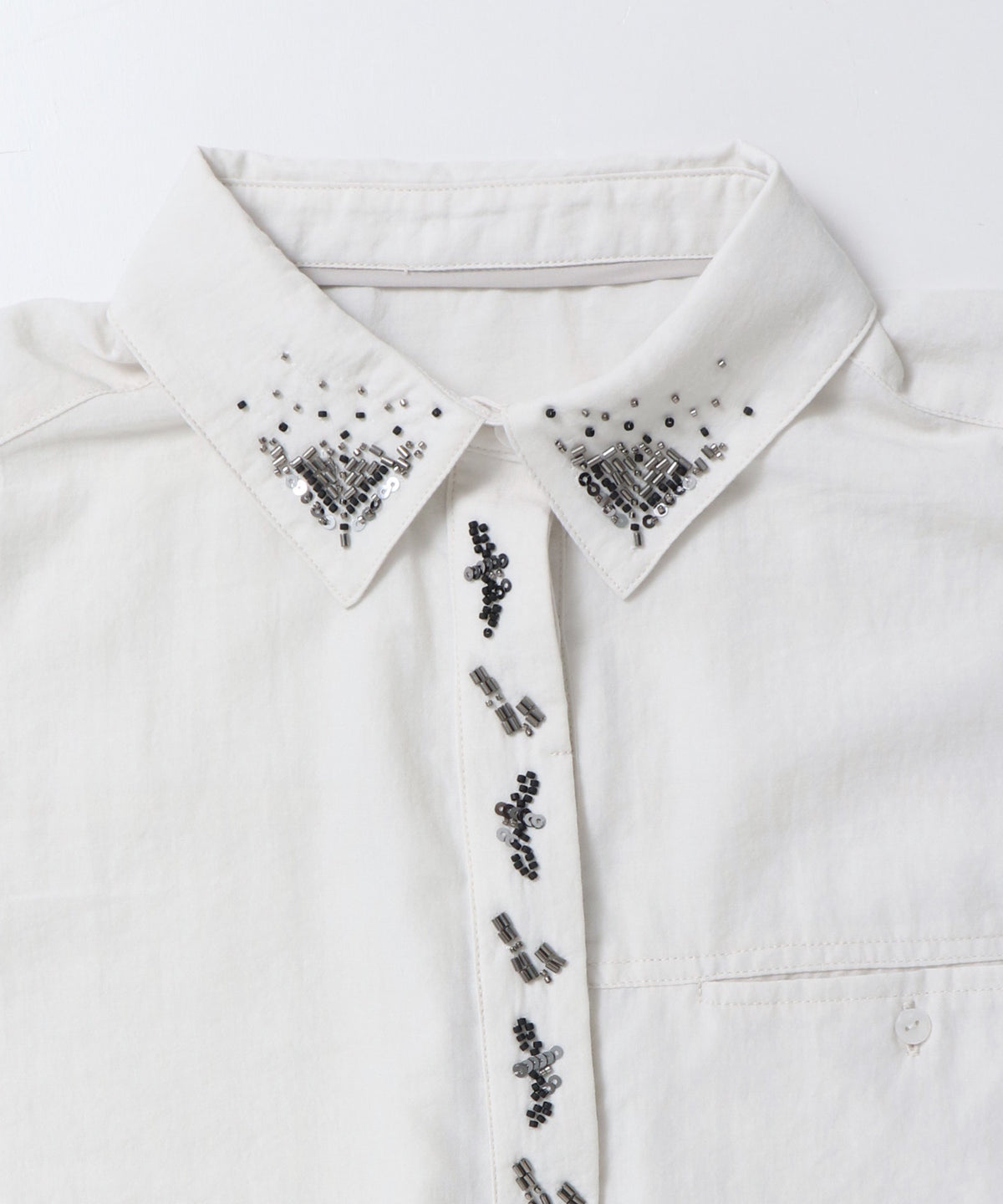 BEADED EMBROIDERED SHIRT