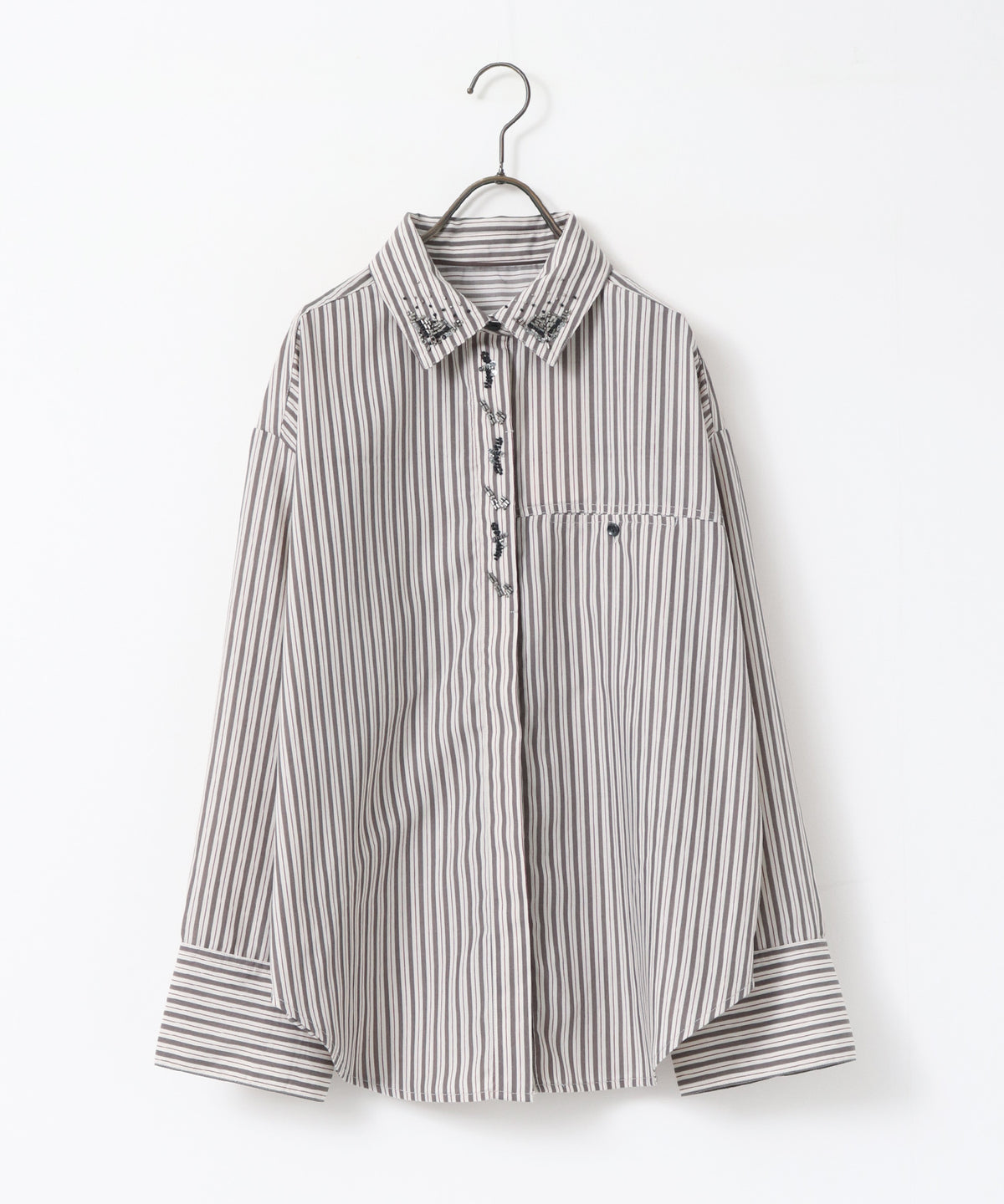 BEADED EMBROIDERED SHIRT
