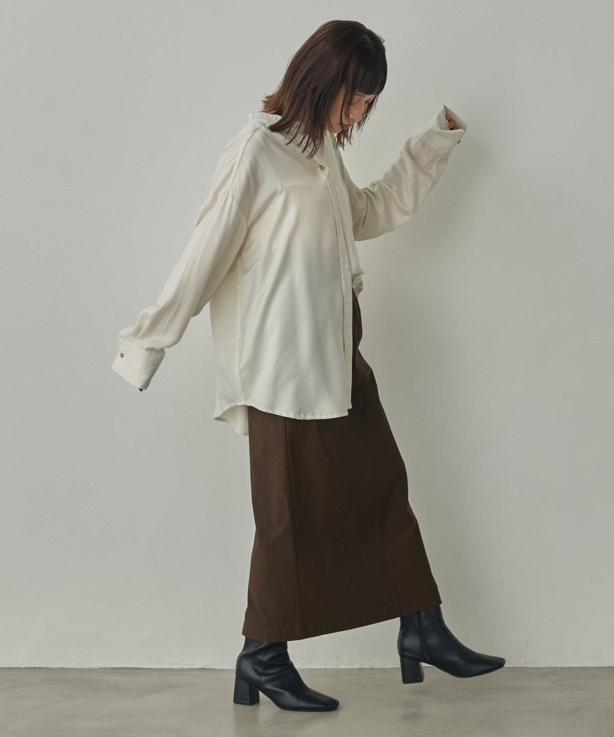 2-WAY CUPRA-LIKE BAND COLLAR SHIRT