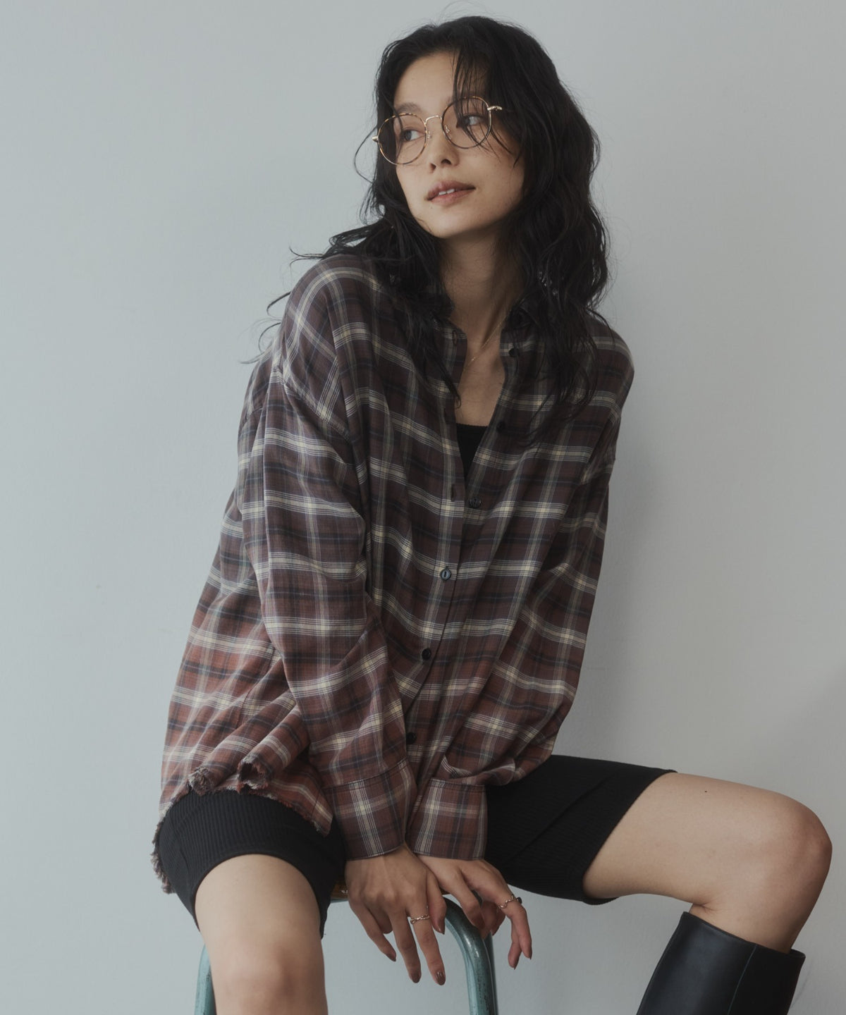 CHECKED GRADIENT SHIRT