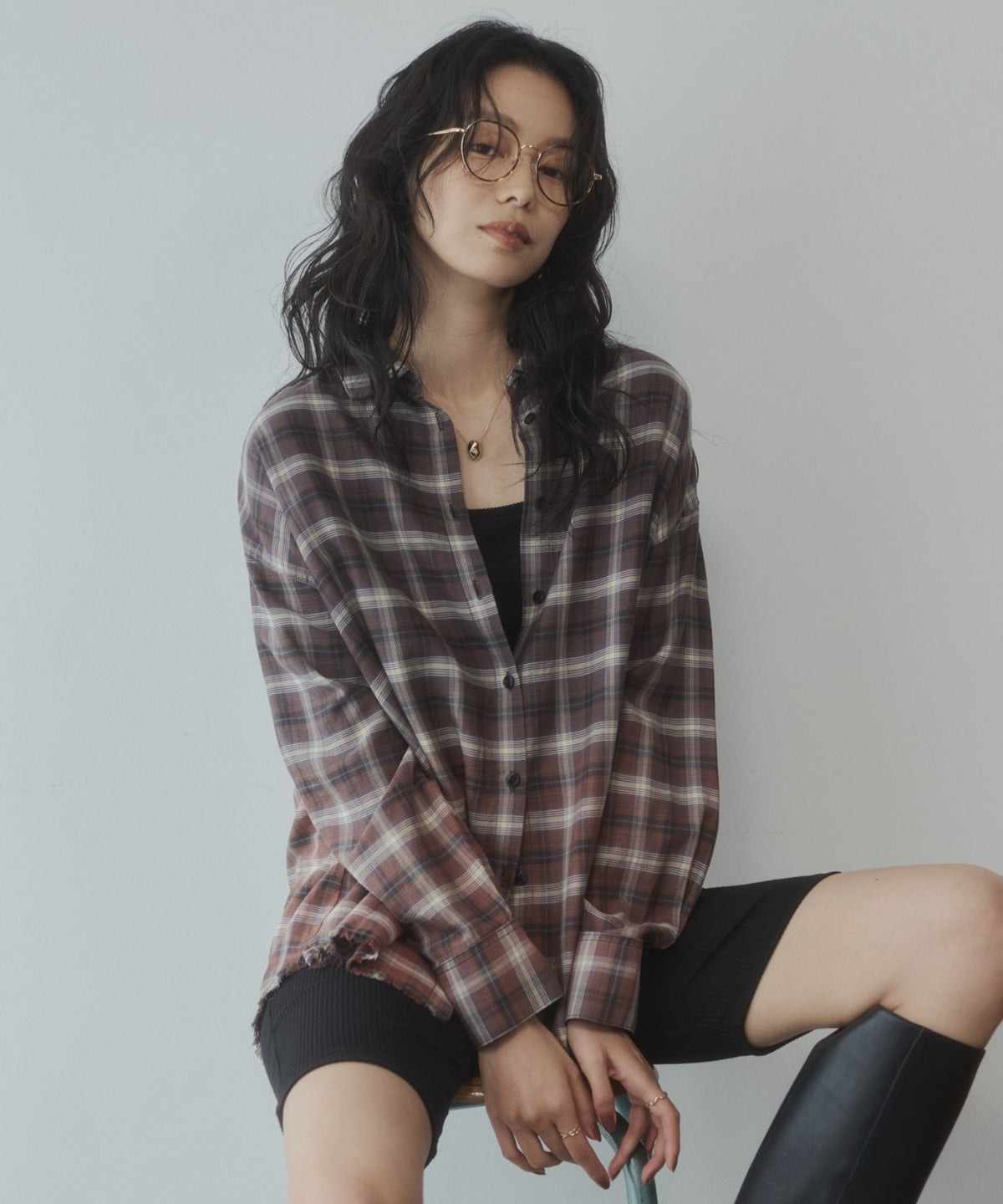 CHECKED GRADIENT SHIRT