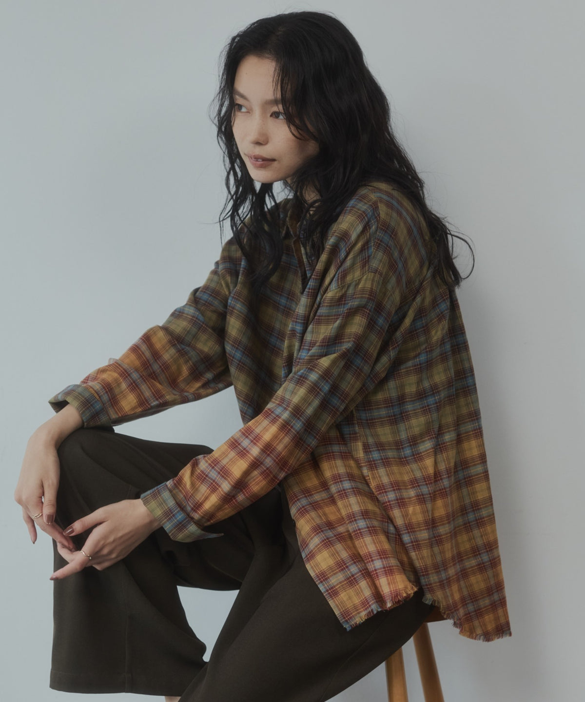 CHECKED GRADIENT SHIRT