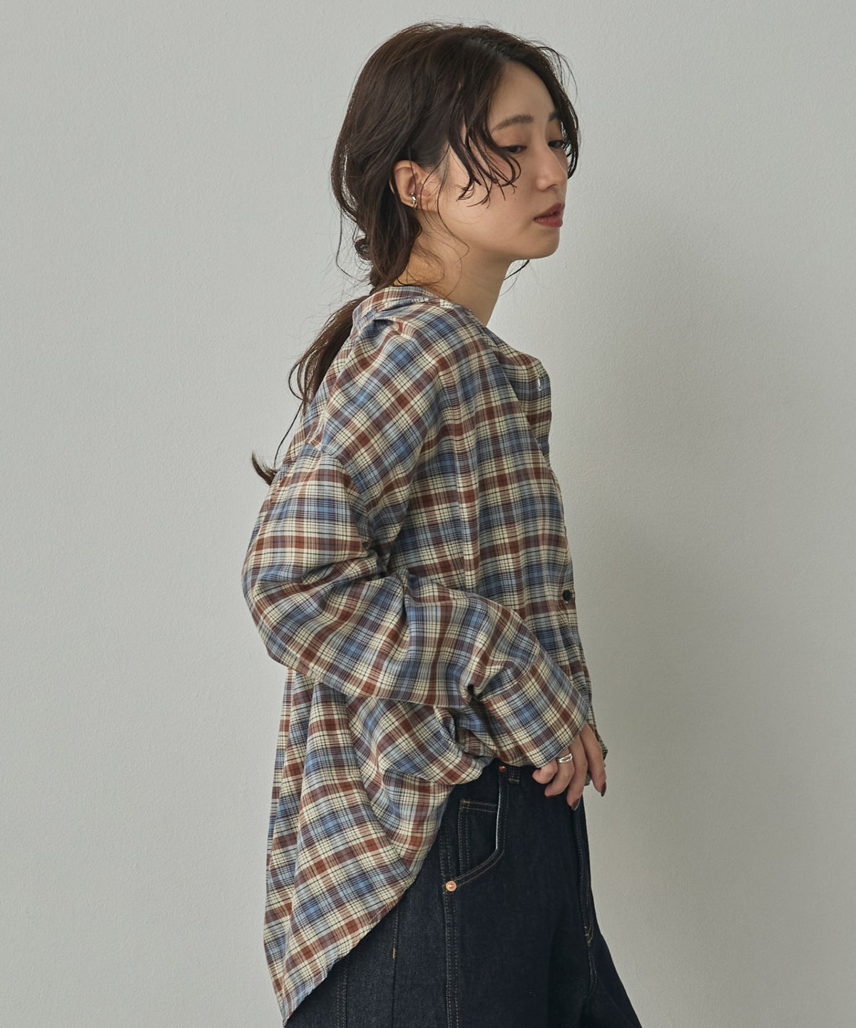 CHECK-FRONT SHIRT