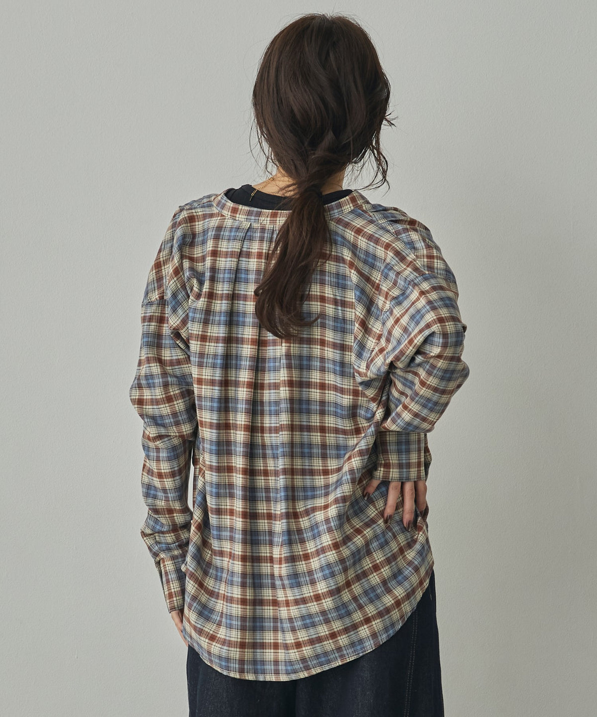 CHECK-FRONT SHIRT