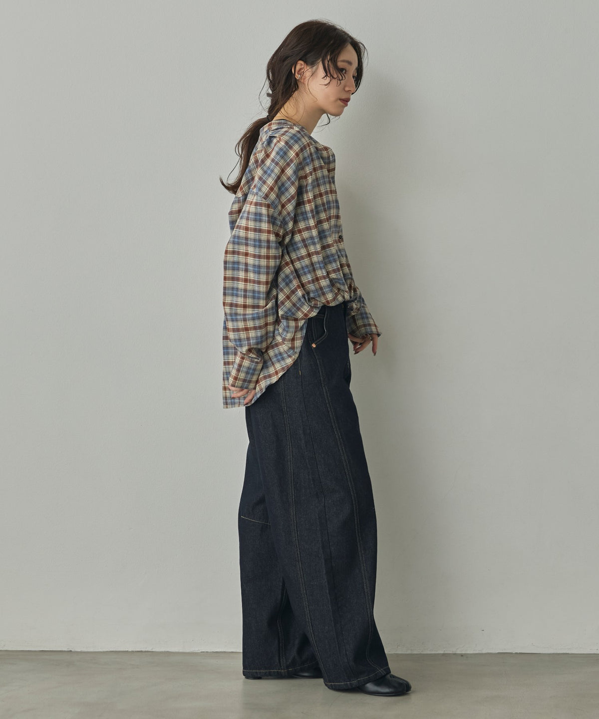 CHECK-FRONT SHIRT