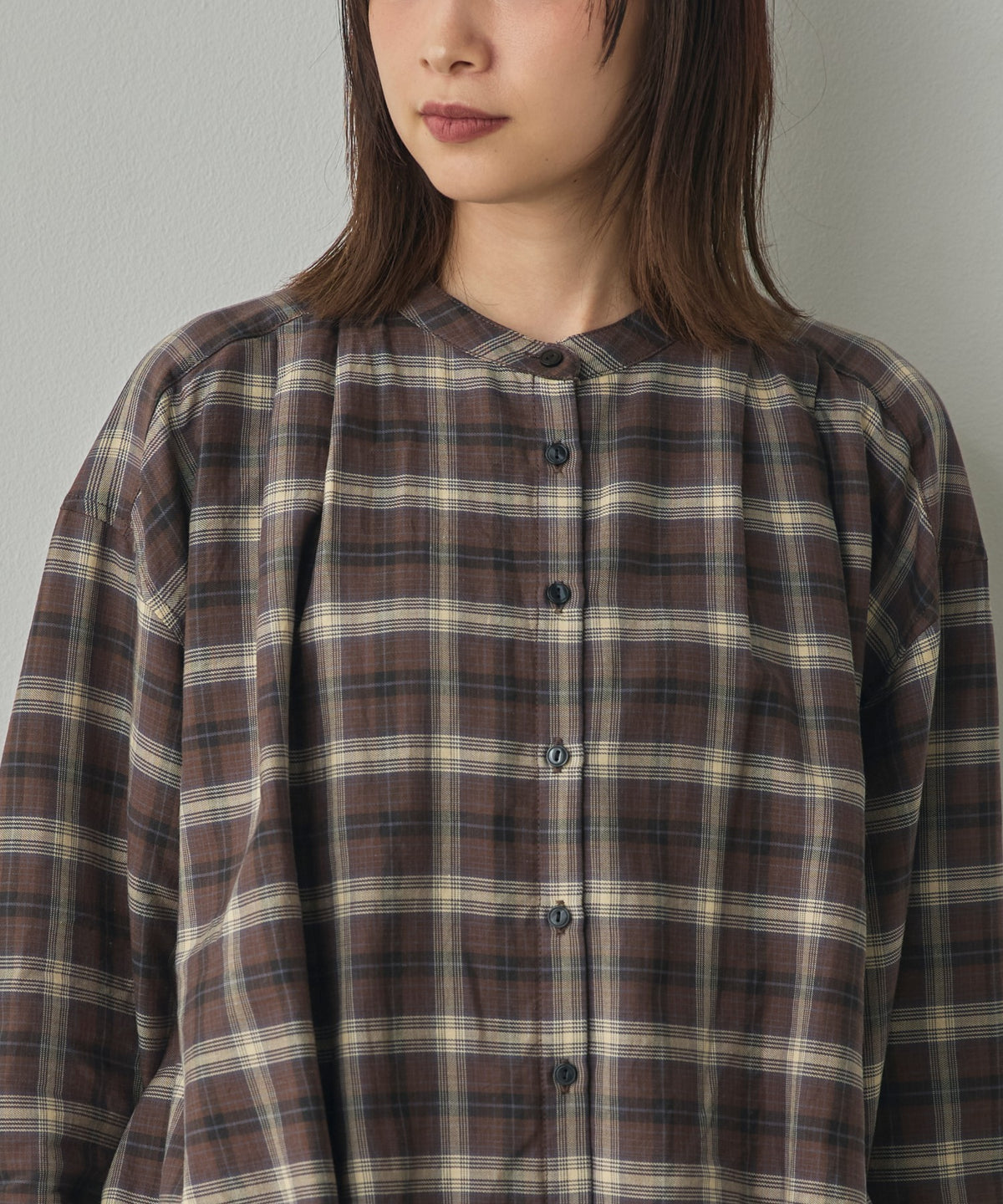 CHECK-FRONT SHIRT
