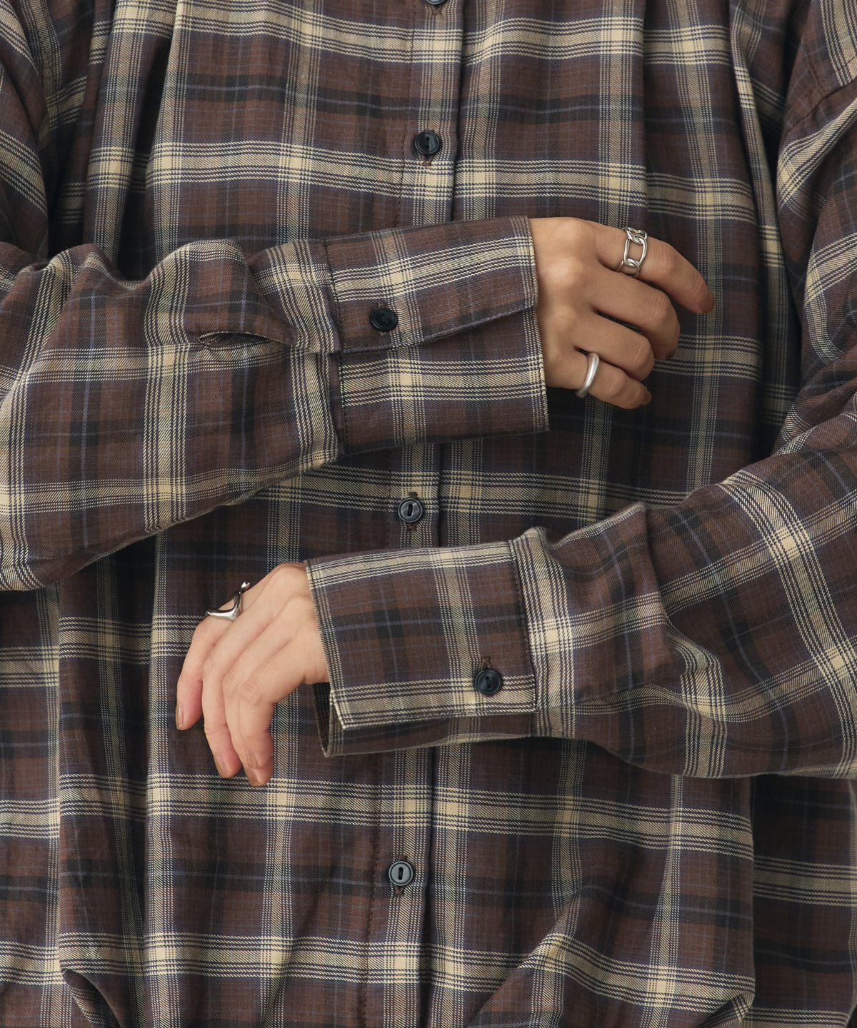 CHECK-FRONT SHIRT