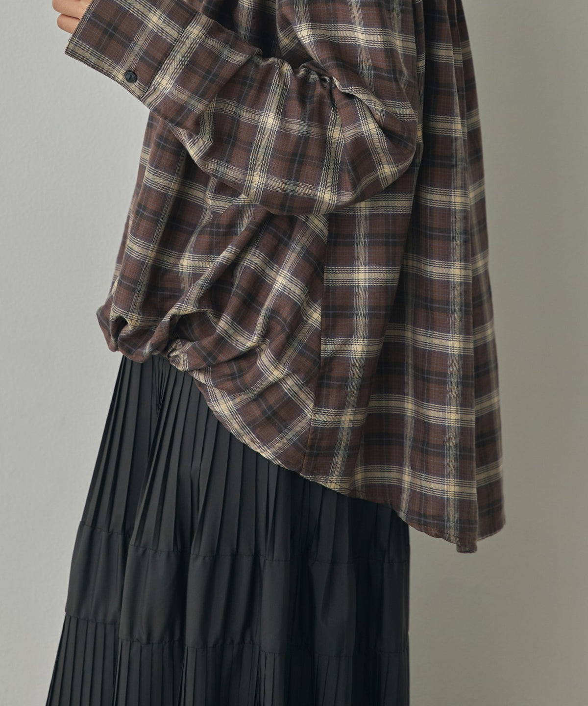 CHECK-FRONT SHIRT