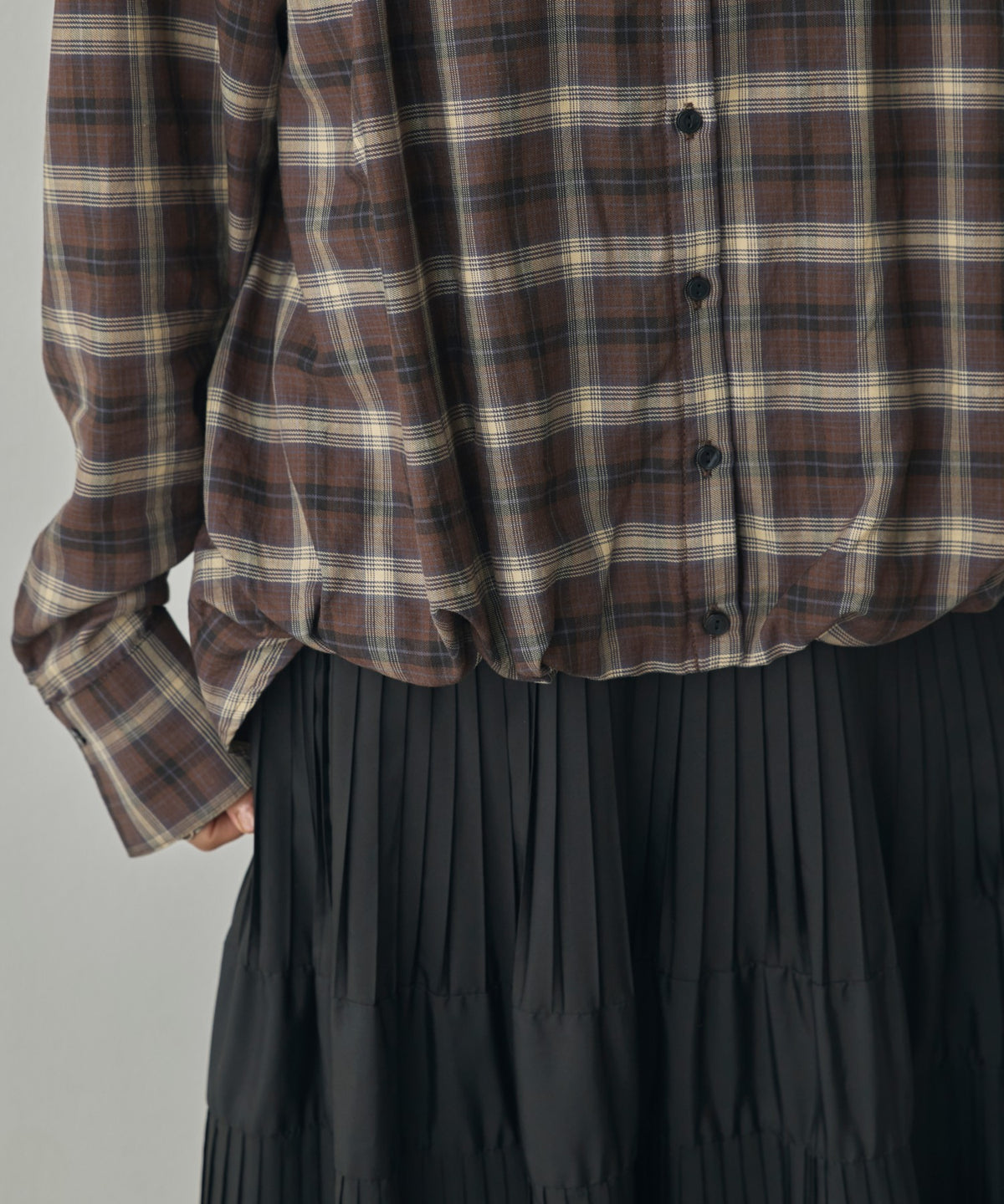 CHECK-FRONT SHIRT