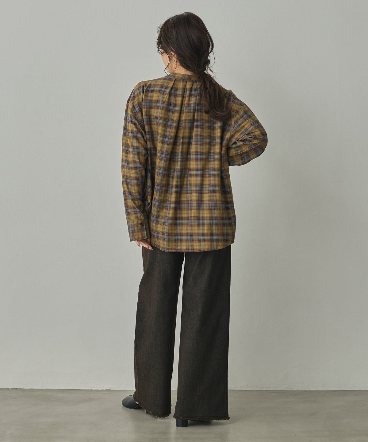 CHECK-FRONT SHIRT