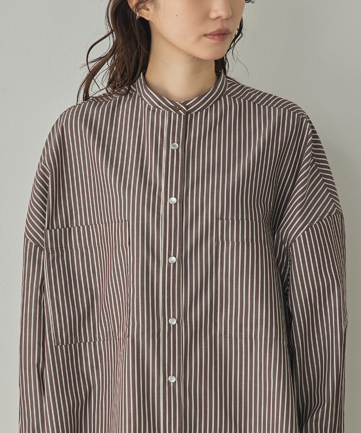 YARN-DYED STRIPED OVERSHIRT