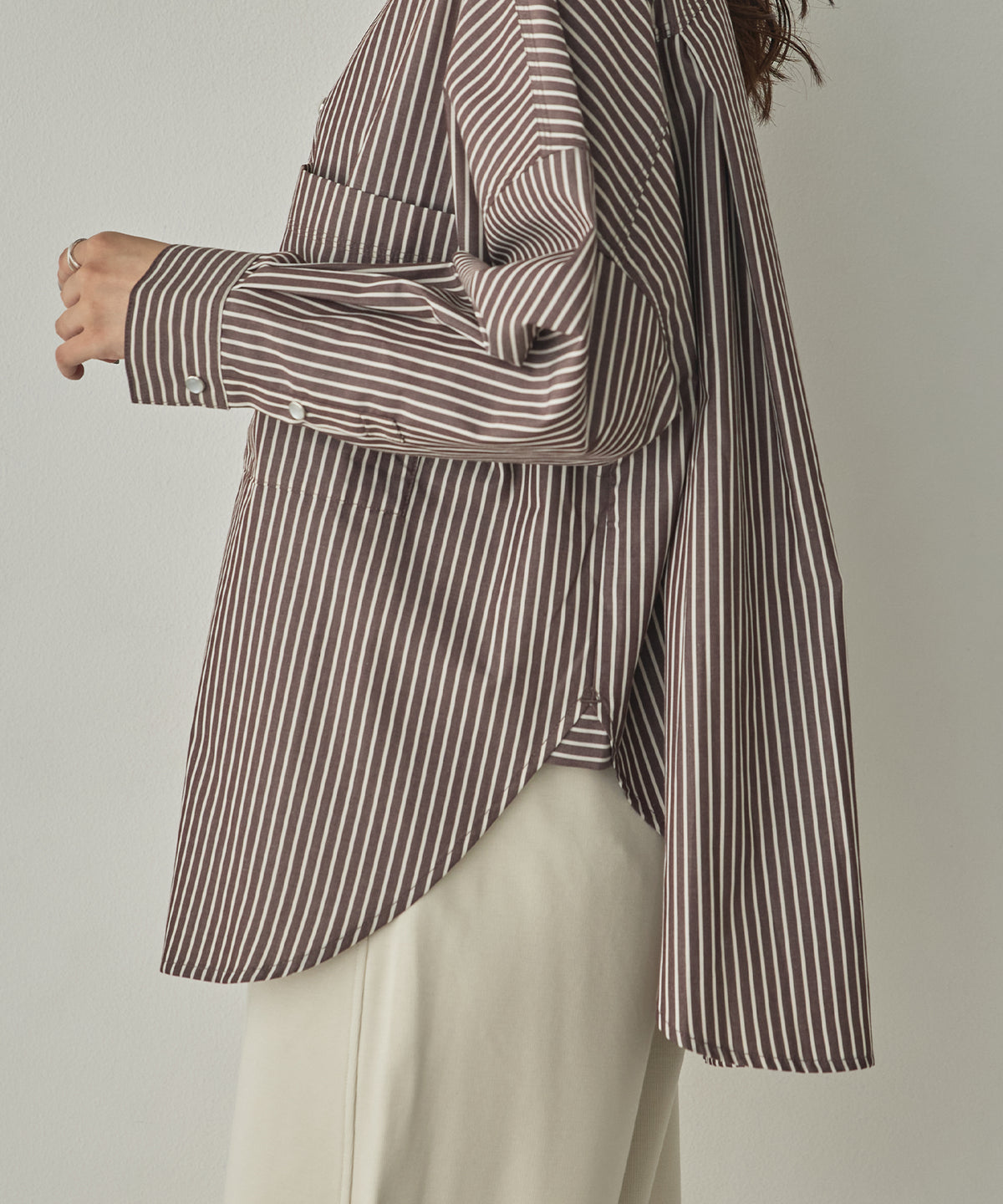 YARN-DYED STRIPED OVERSHIRT