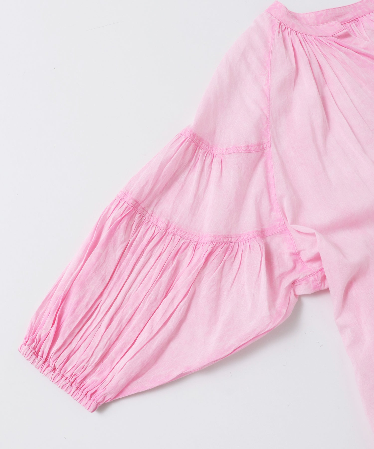 コットンボイル 七分袖シャツワンピース