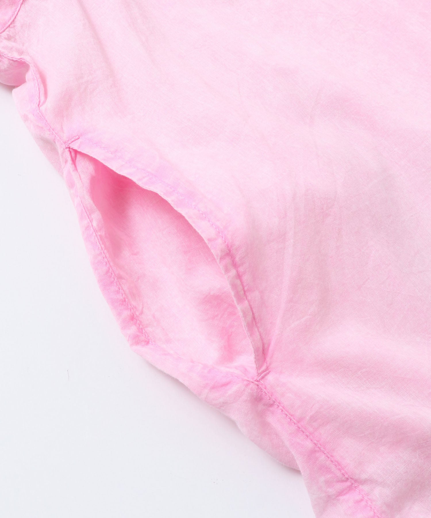 コットンボイル 七分袖シャツワンピース