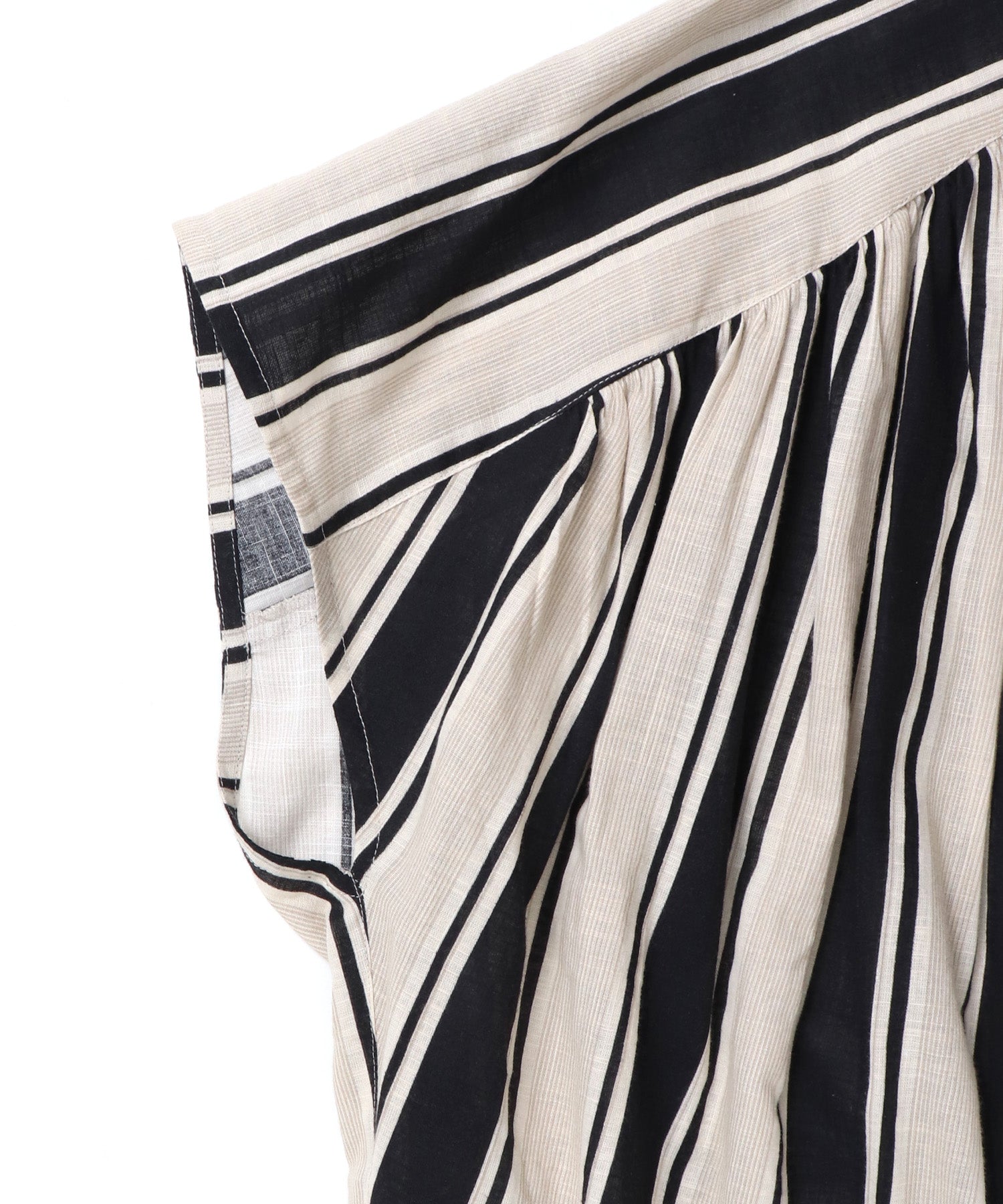 COTTON SLUB STRIPED BLOUSE