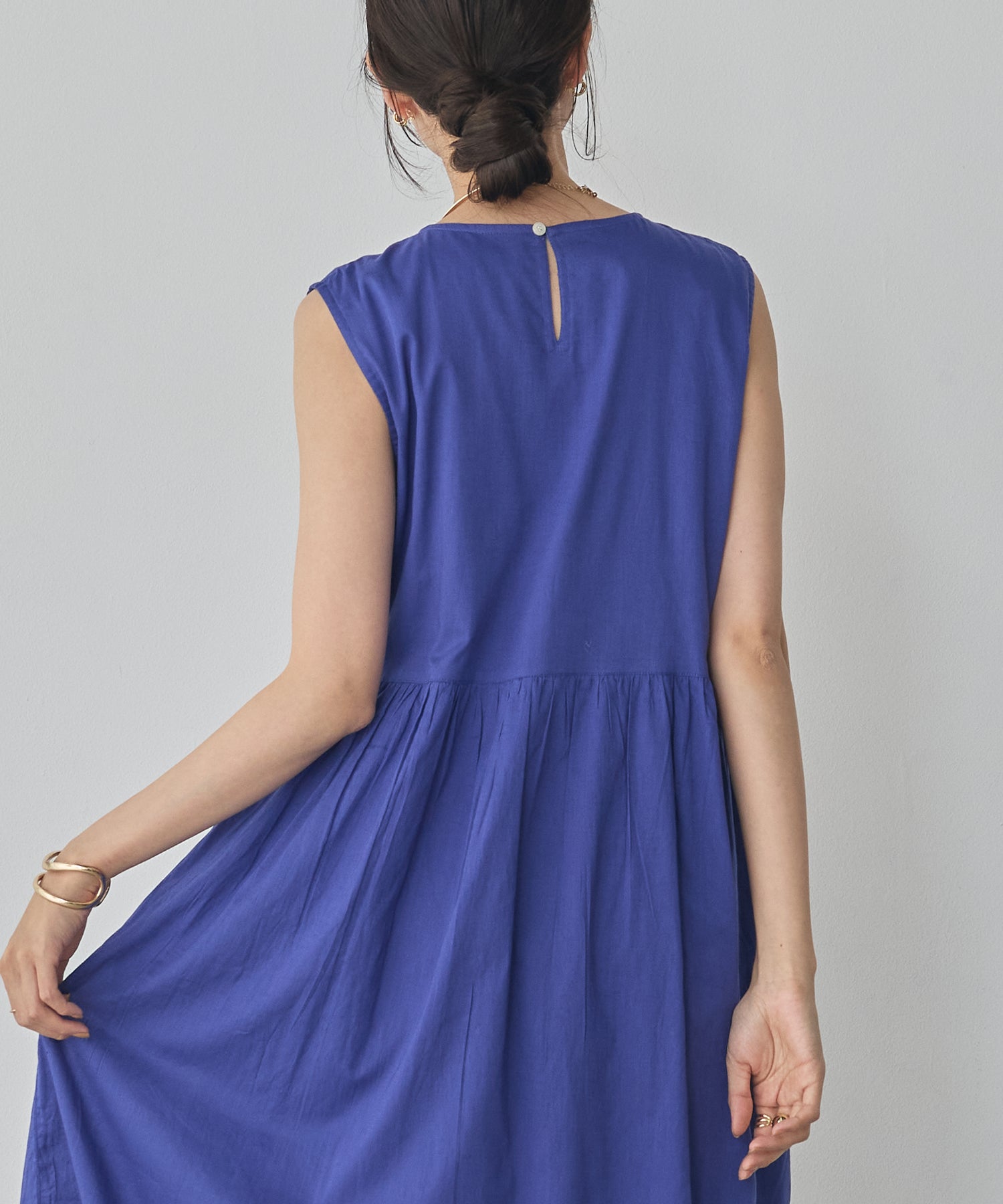 PINTUCK SLEEVELESS DRESS