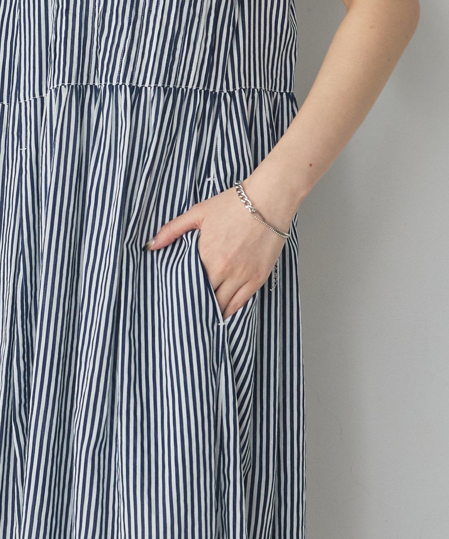 PINTUCK SLEEVELESS DRESS