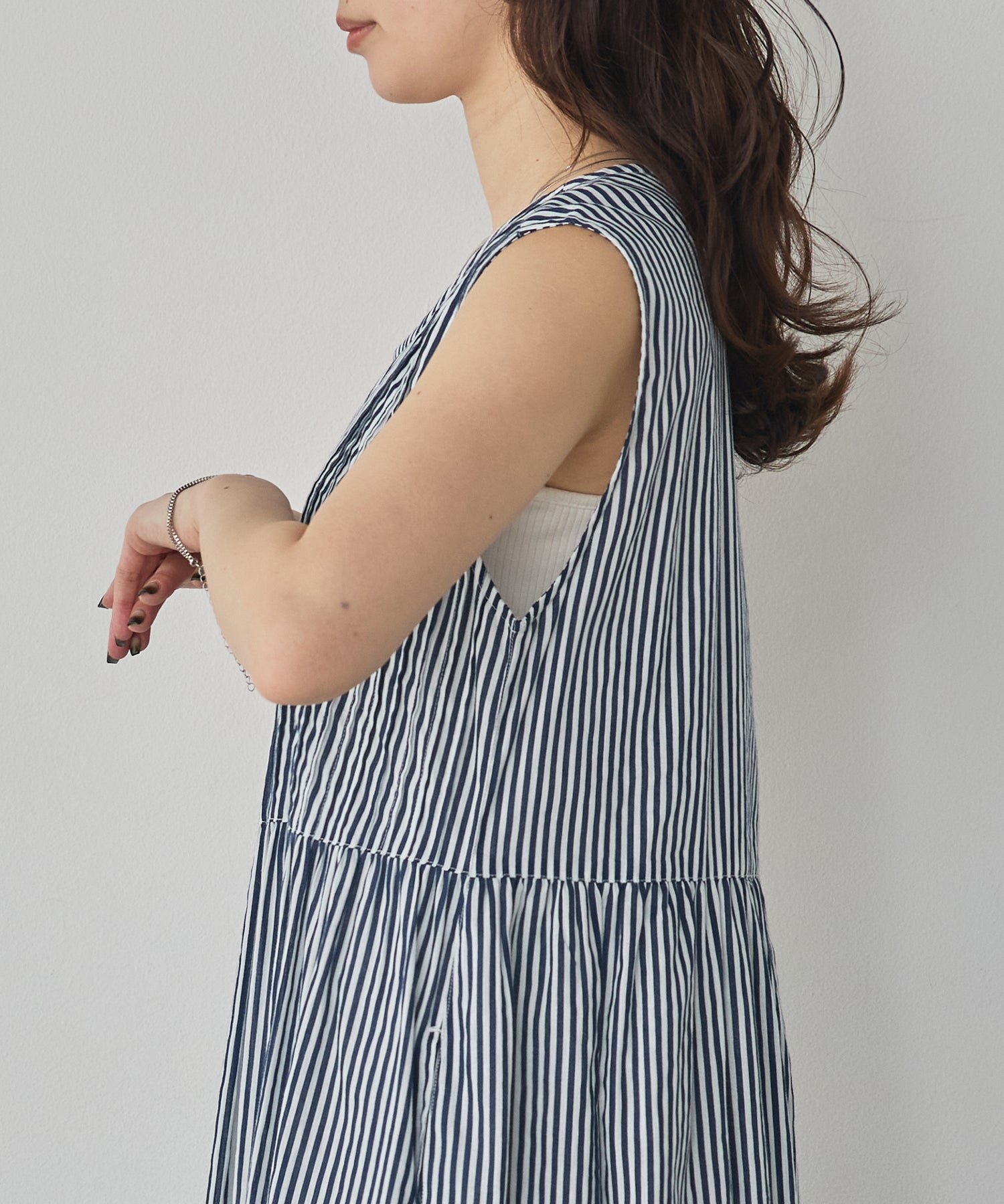 PINTUCK SLEEVELESS DRESS