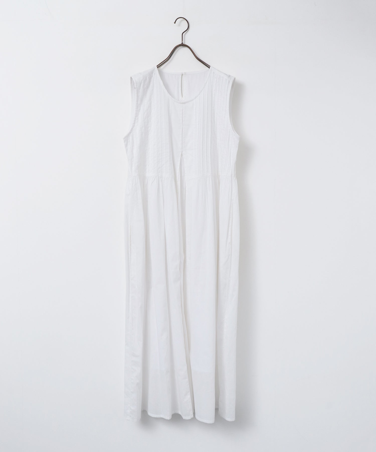 PINTUCK SLEEVELESS DRESS