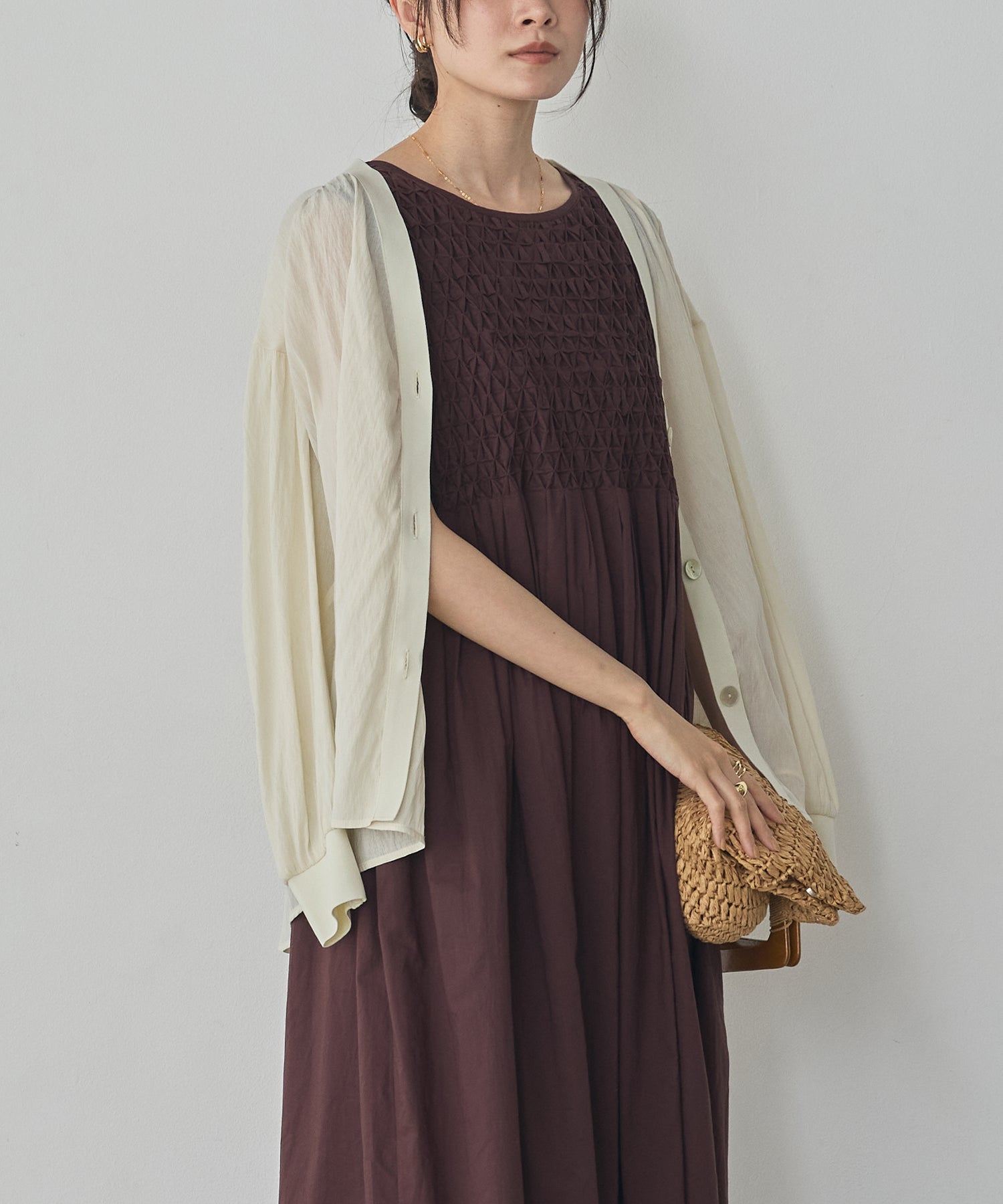 HAND-SMOCKED SLEEVELESS DRESS