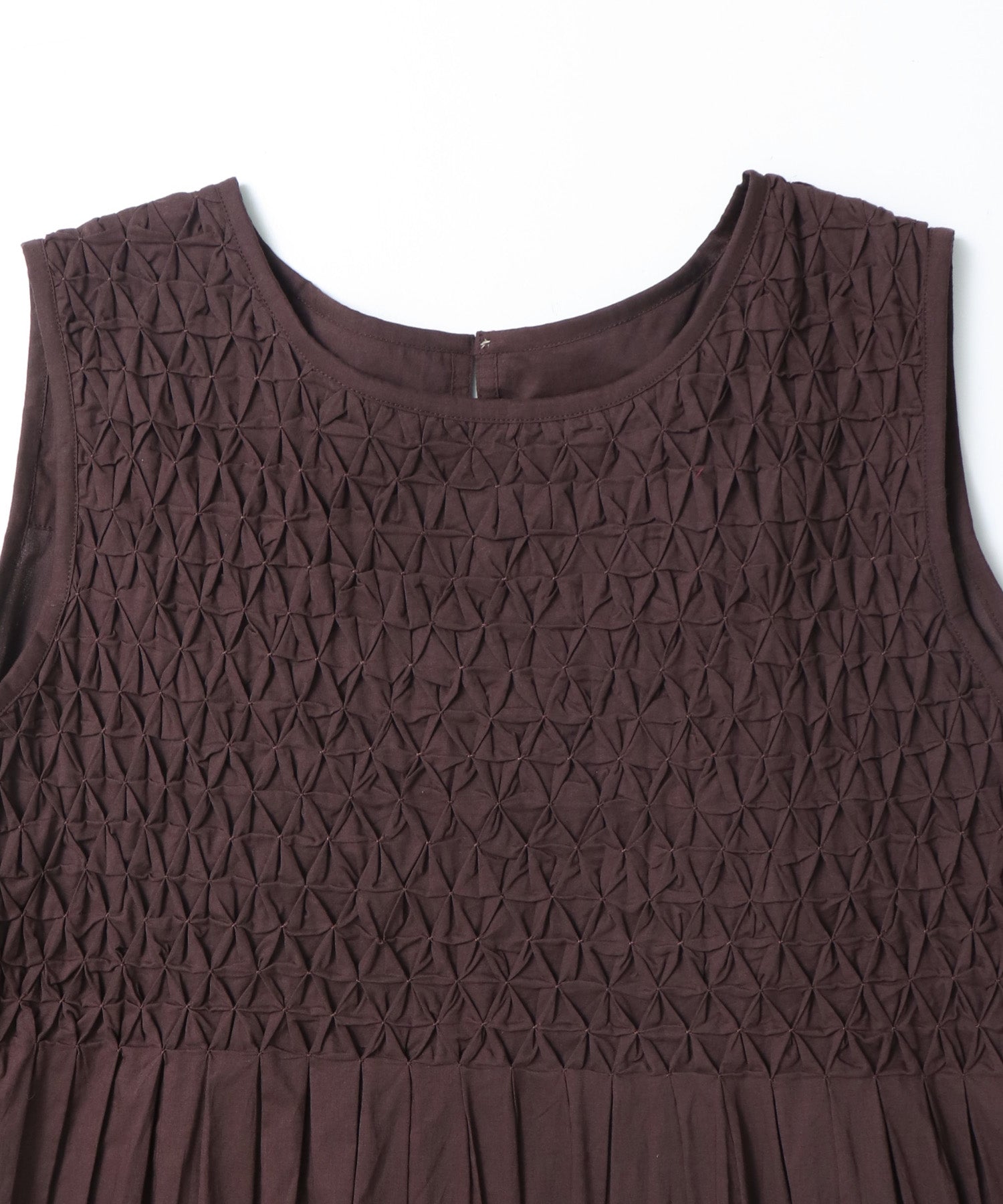 HAND-SMOCKED SLEEVELESS DRESS