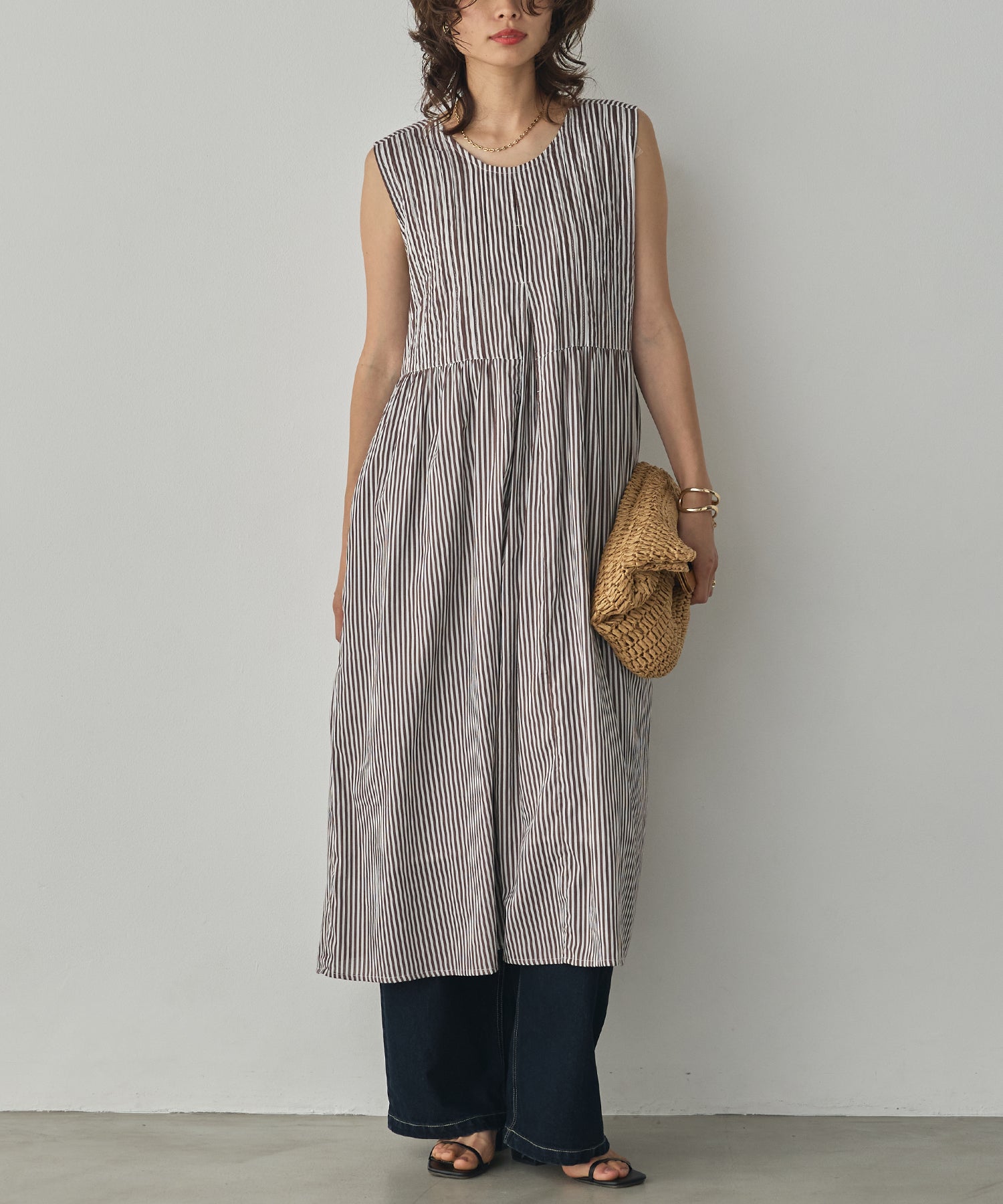 アンナ専用　ONE PIECE PINTUCK SLEEVELESS ONE-PIECE