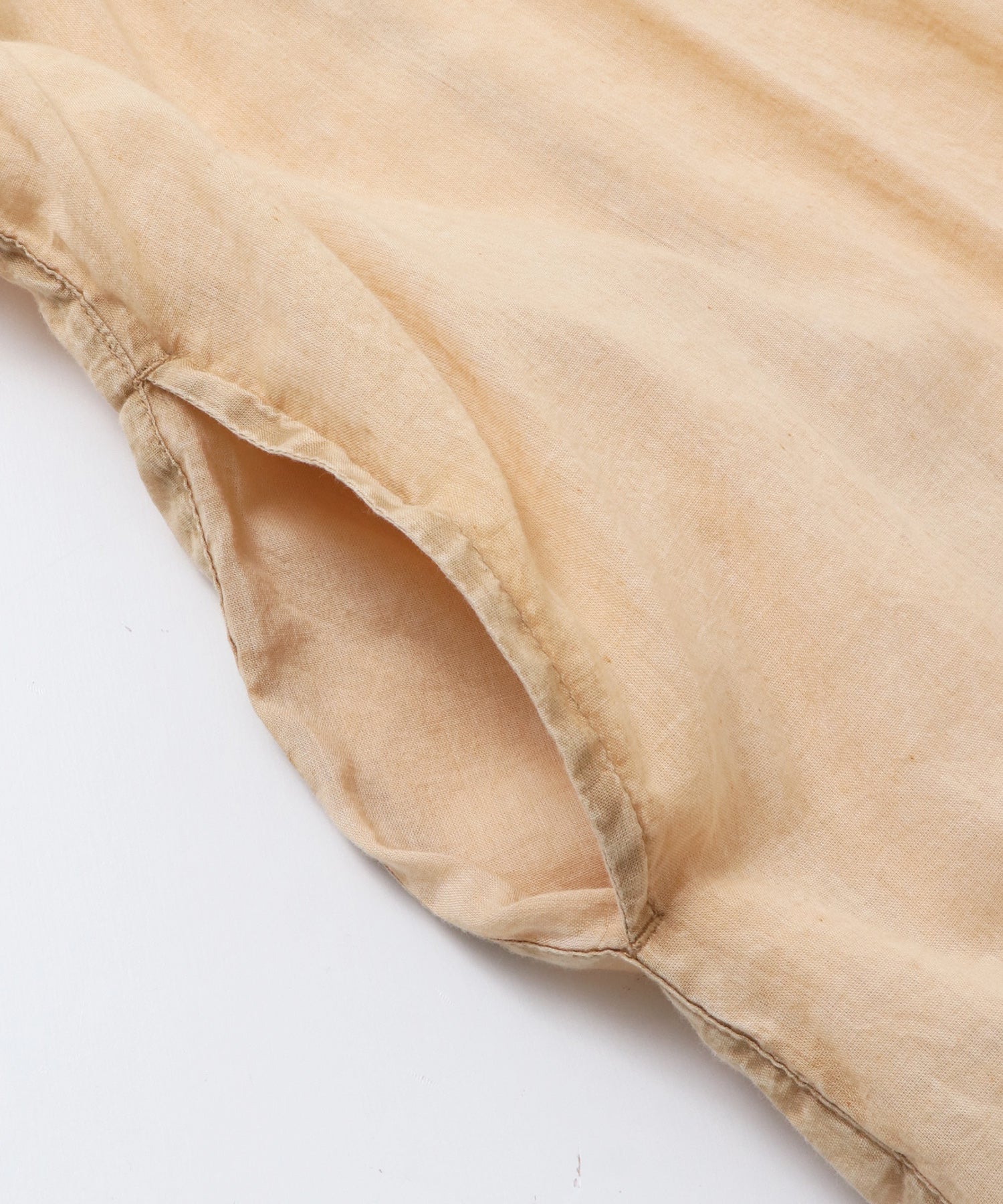 ACID-WASH GATHERED ONE-PIECE