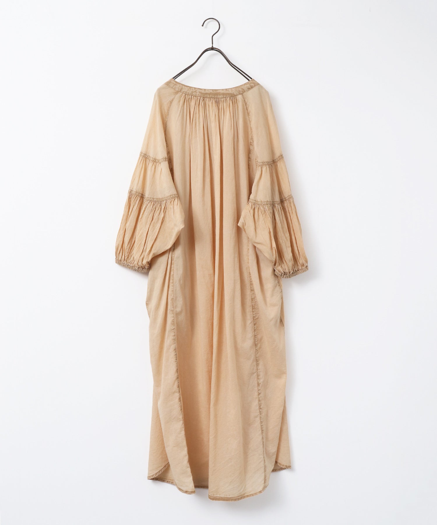 ACID-WASH GATHERED ONE-PIECE