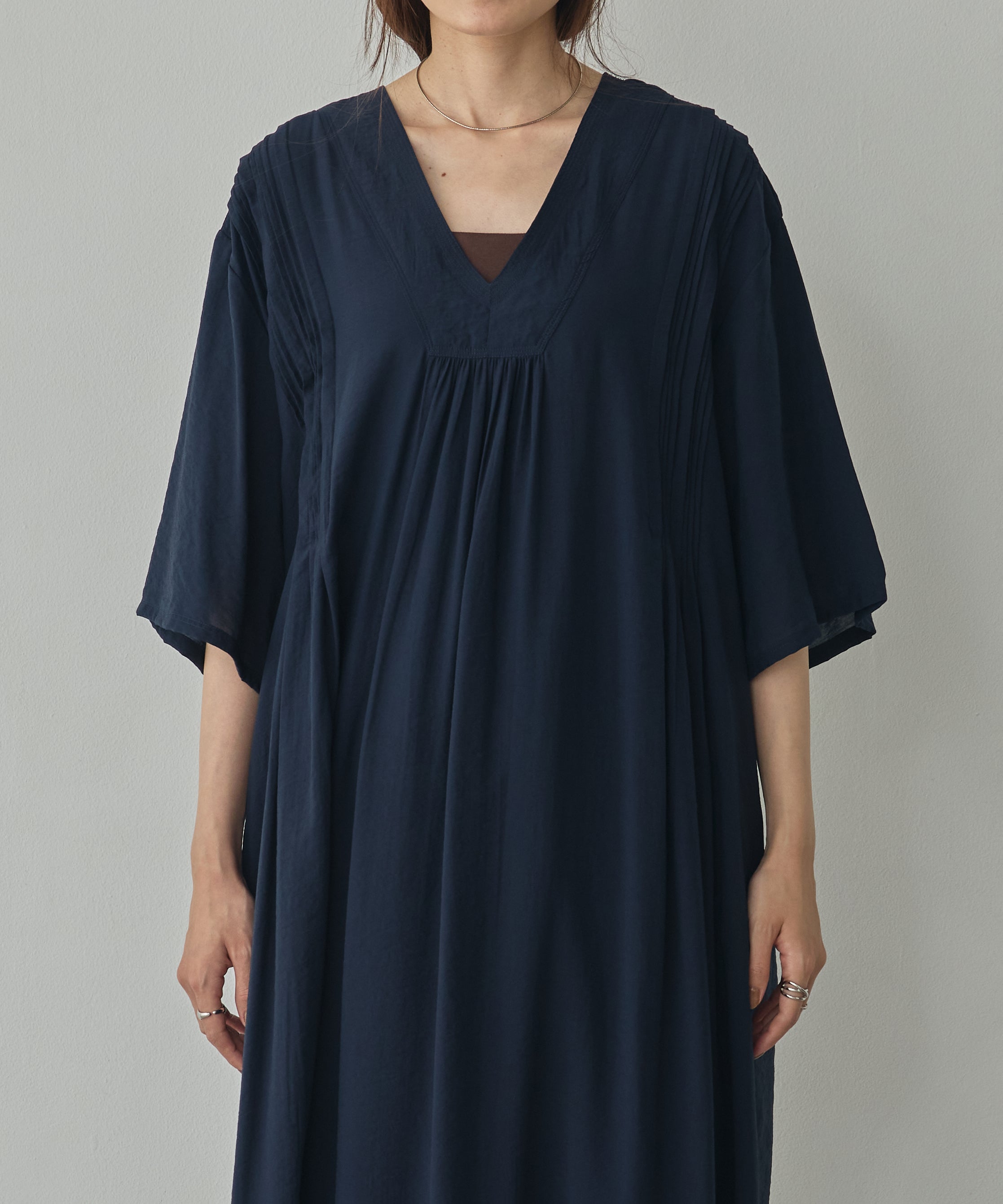 THREE-QUARTER SLEEVES KAFTAN-STYLE DRESS